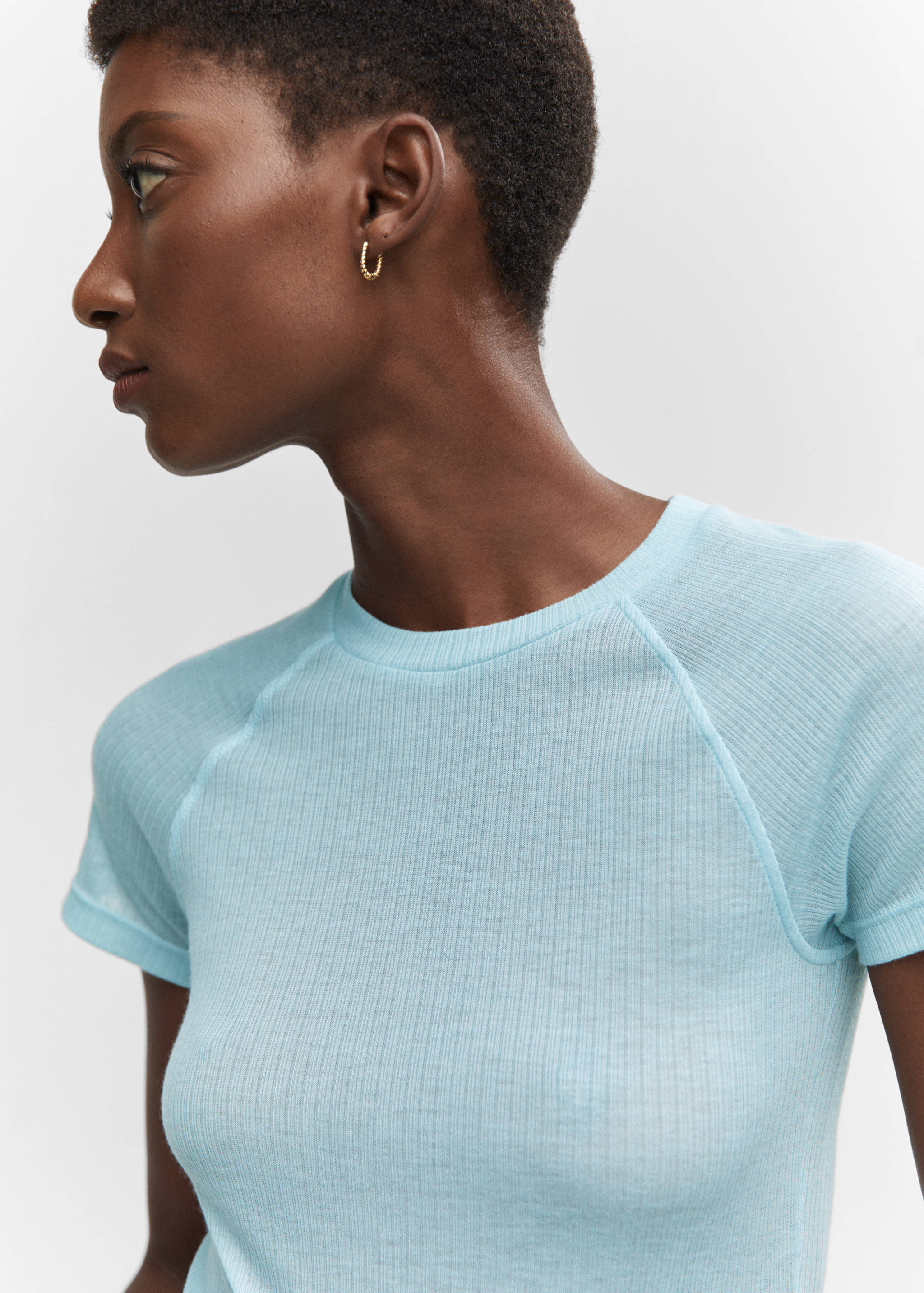 Seam detail T-shirt - Details of the article 1