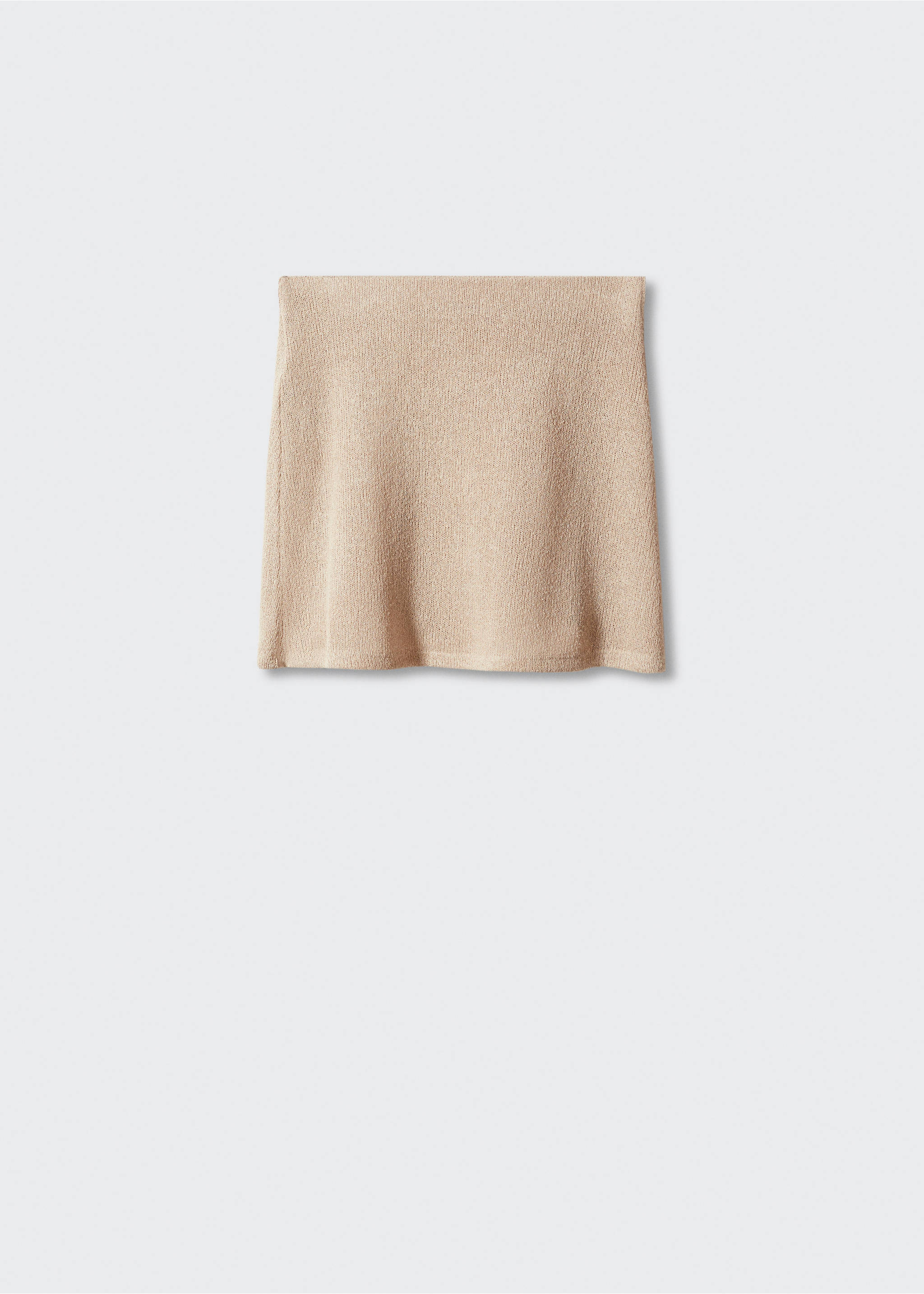 Semi-transparent knitted mini-skirt - Article without model, Sand. Ref: 57082887-00.