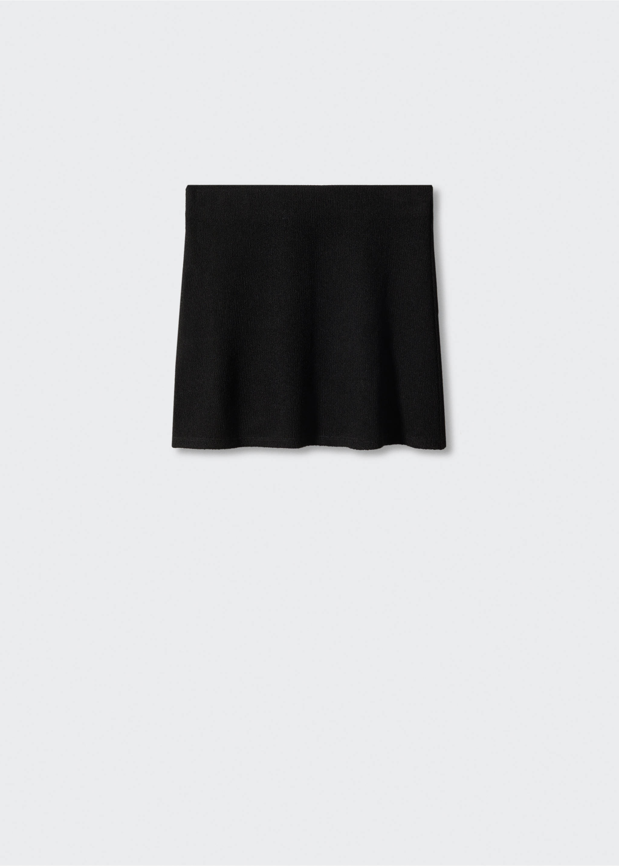 Semi-transparent knitted mini-skirt - Article without model, Black. Ref: 57082887-00.