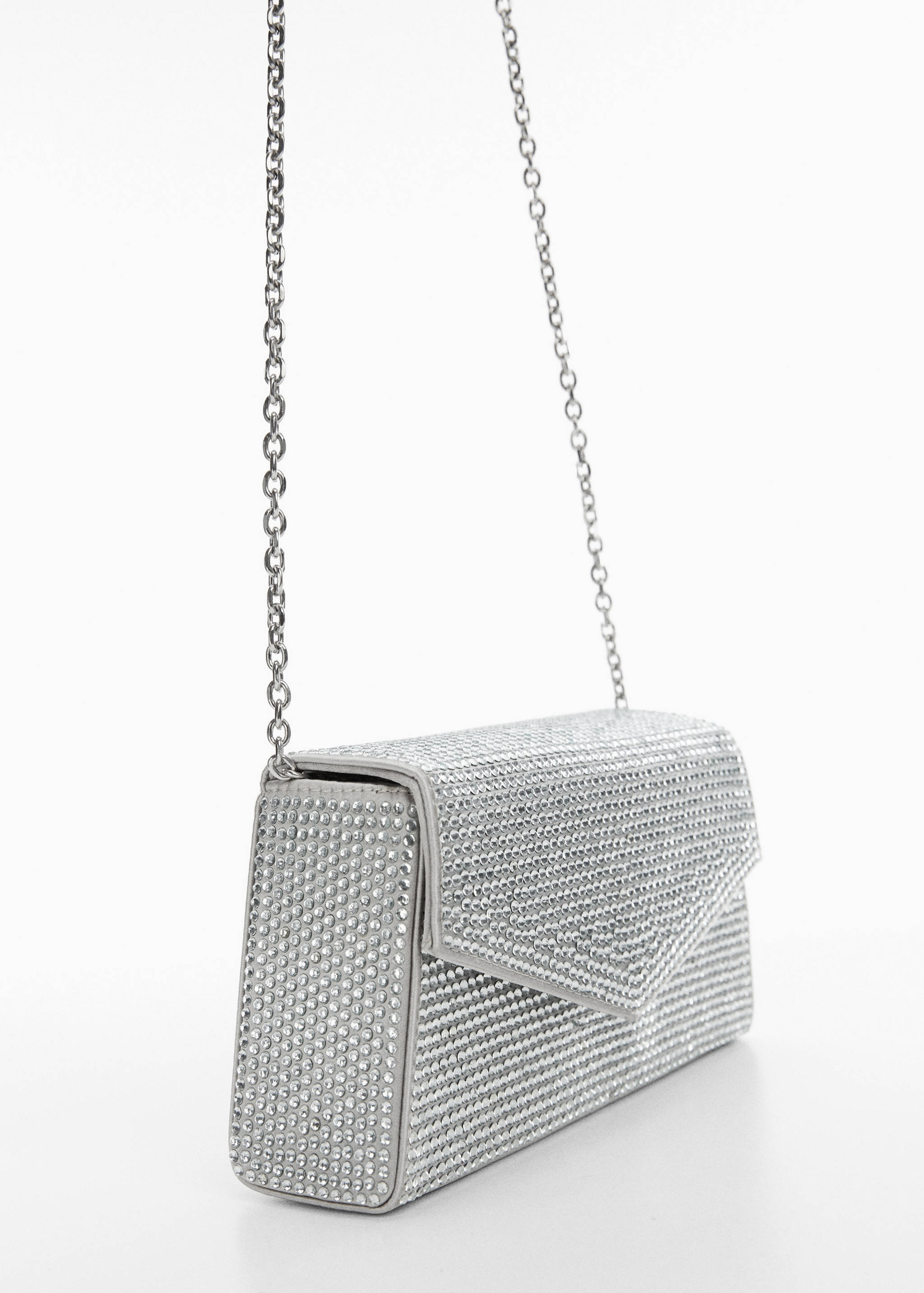 Chain bag with crystals - Medium plane