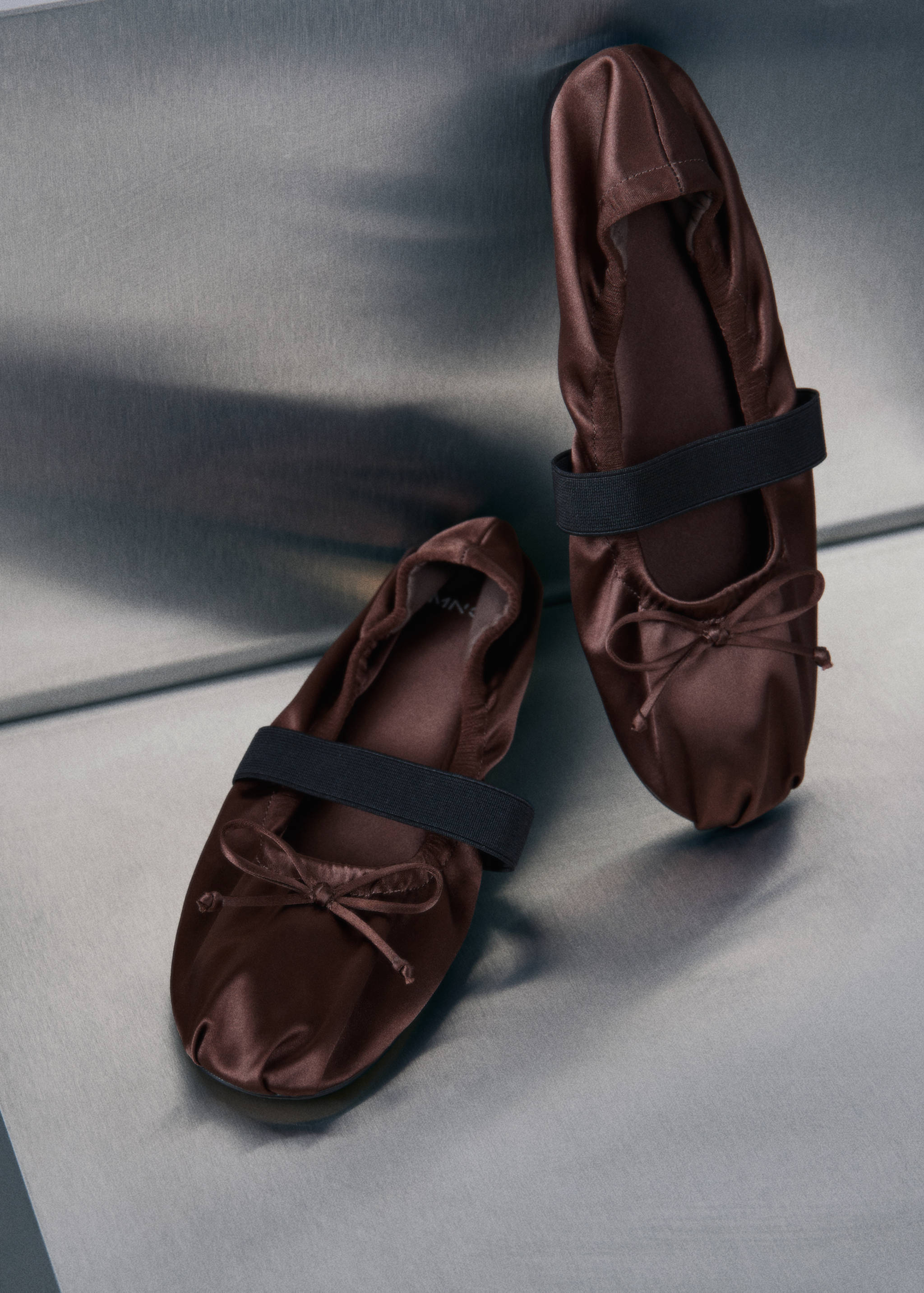 Elastic satin ballet flats - Details of the article 9