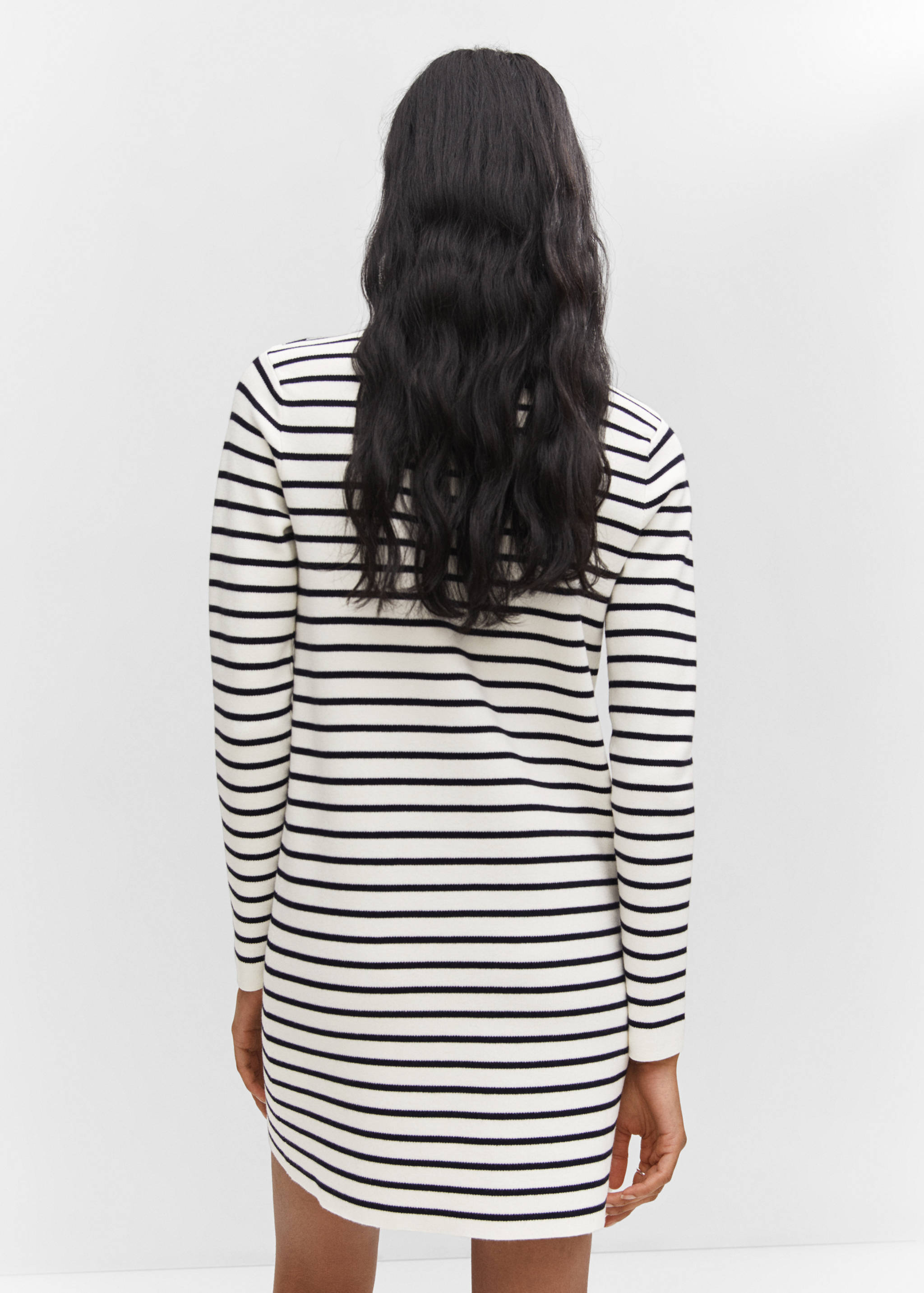 Striped sweater dress - Reverse of the article