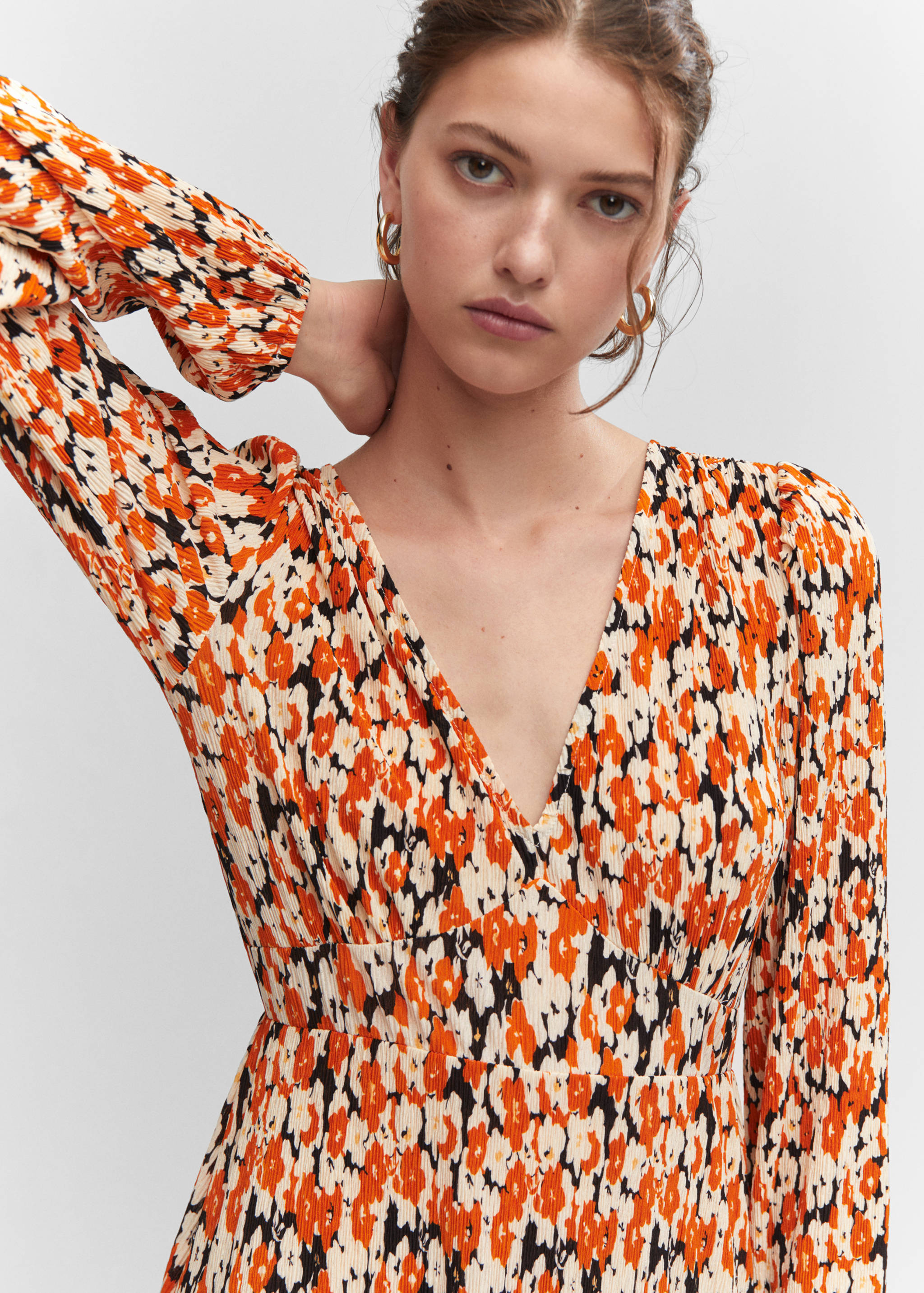 Vestido textura estampado - Detalle del artículo 1