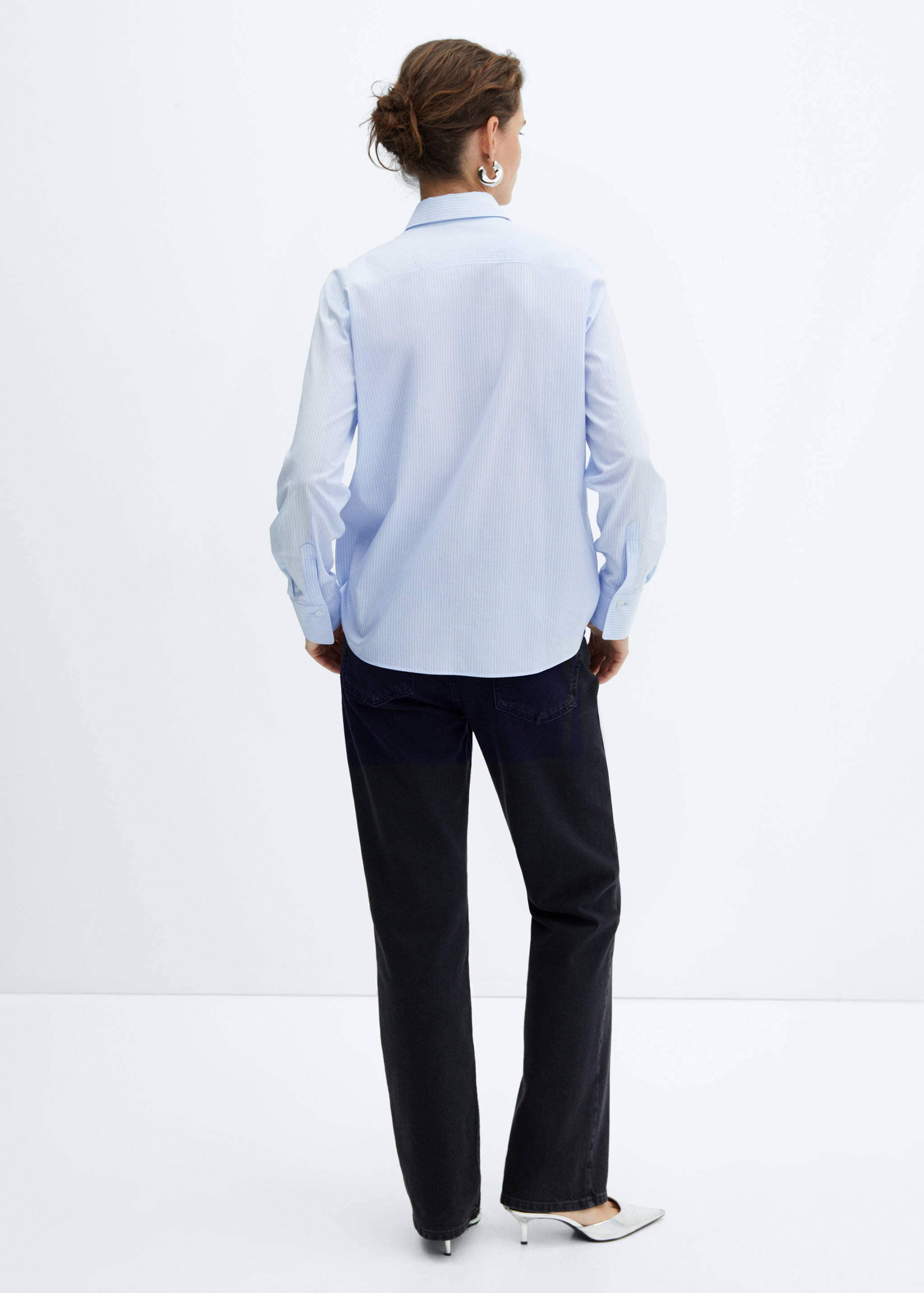 Regular cotton lyocell-blend shirt - Reverse of the article