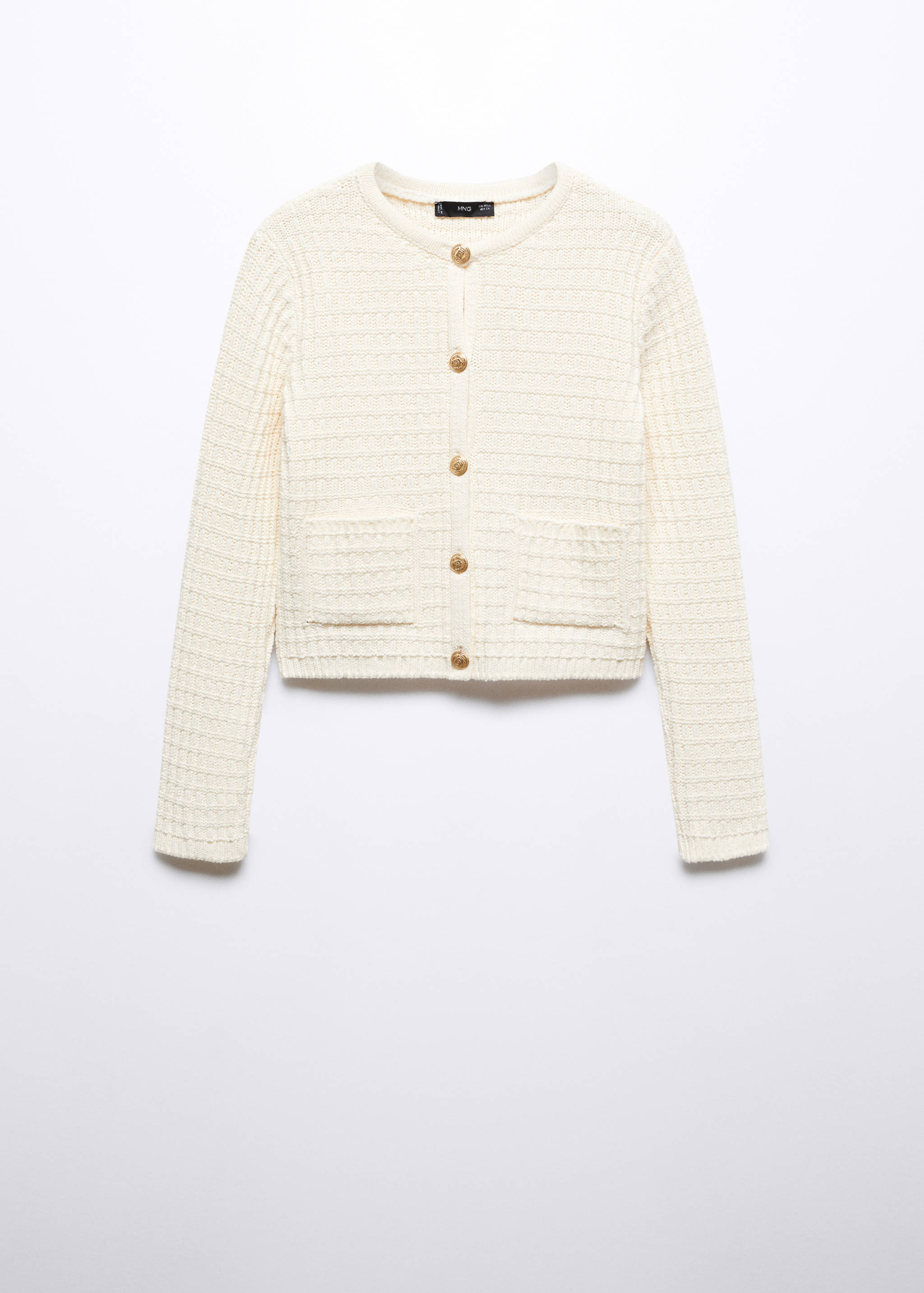 Strukturstrikket cardigan - Artikkel uten modell