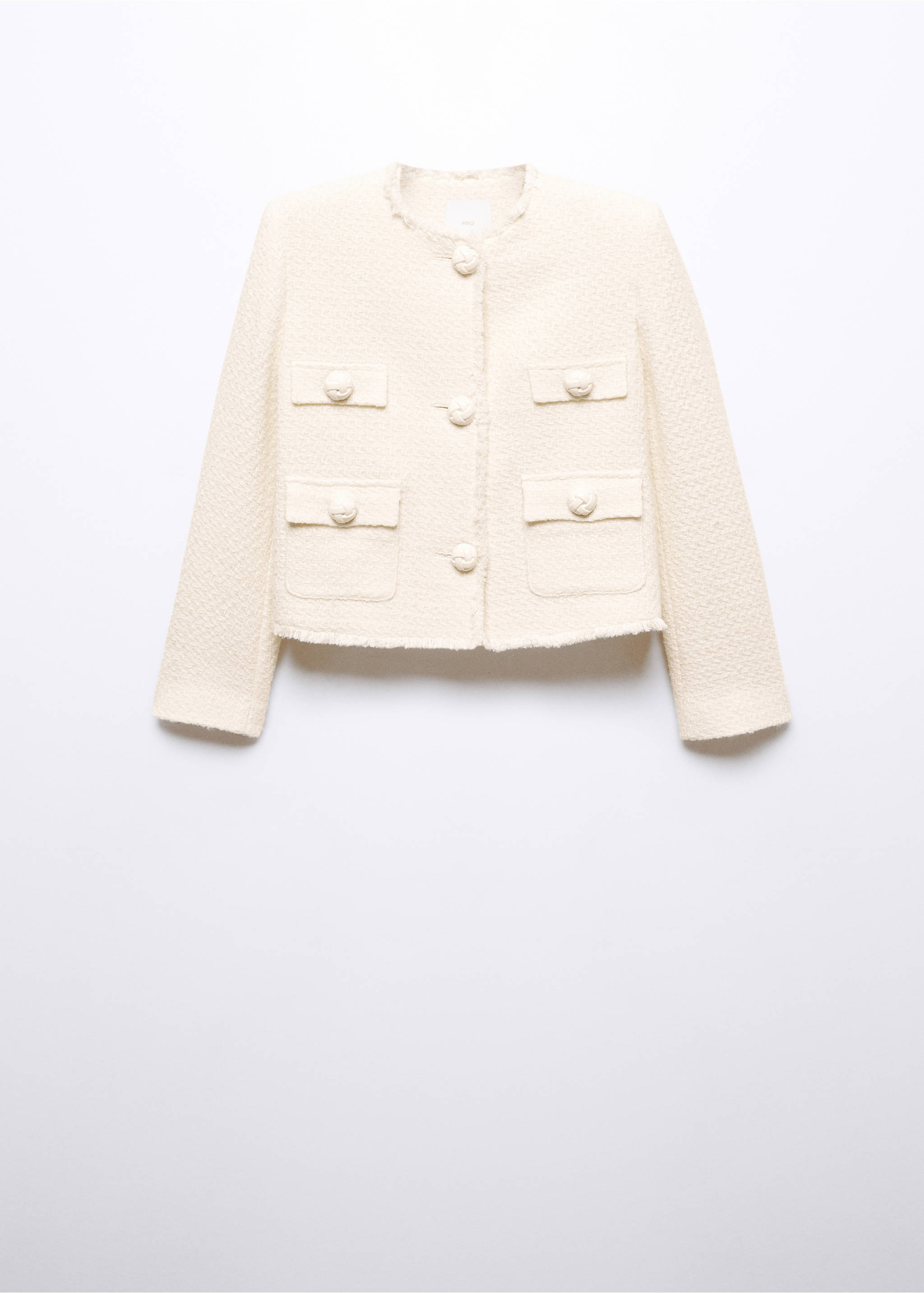 Chaqueta tweed bolsillos - Artículo sin modelo, Crudo. Ref: 57083817-00.