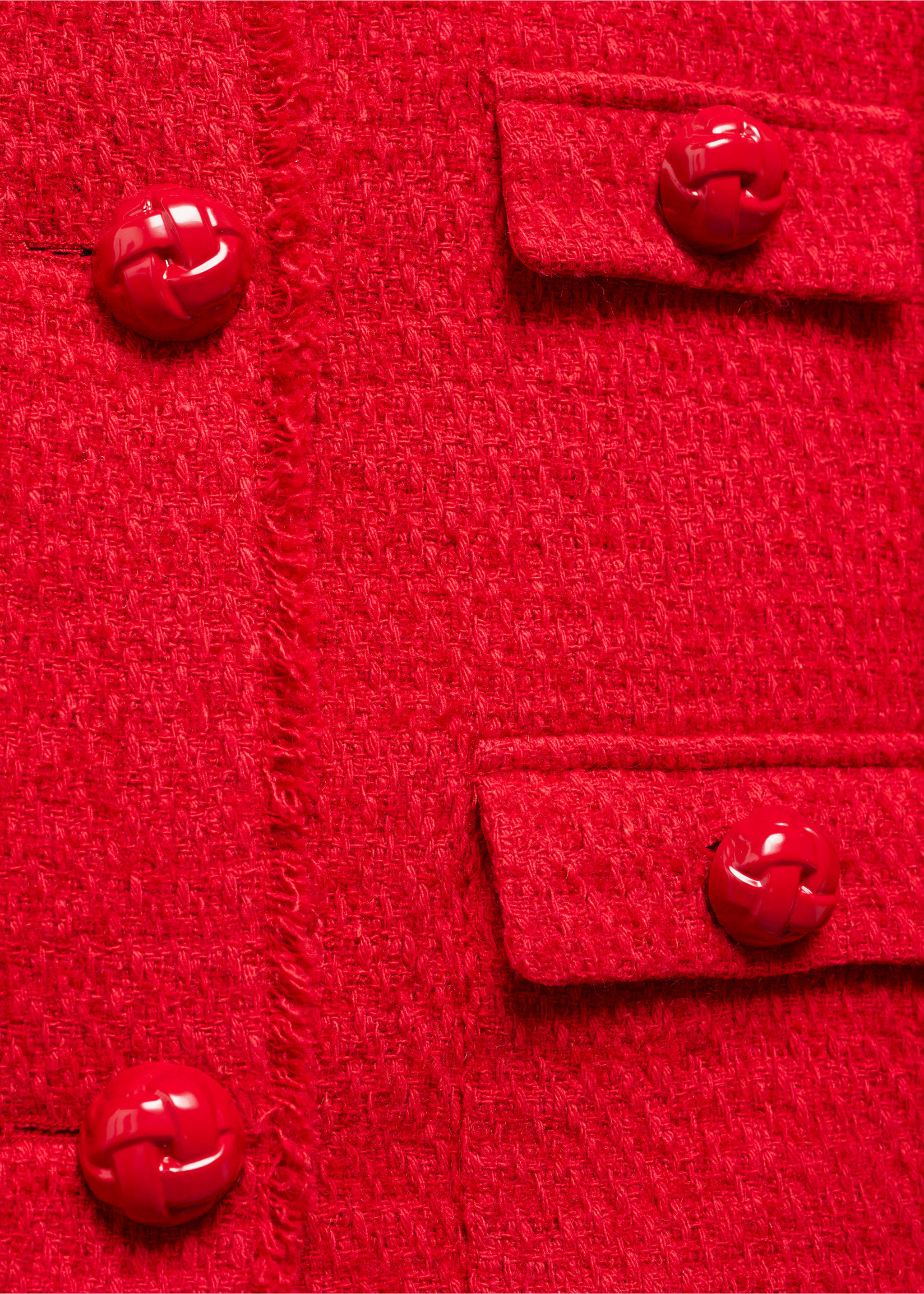 Chaqueta tweed bolsillos - Detalle del artículo 8, Rojo. Ref: 57083817-00.