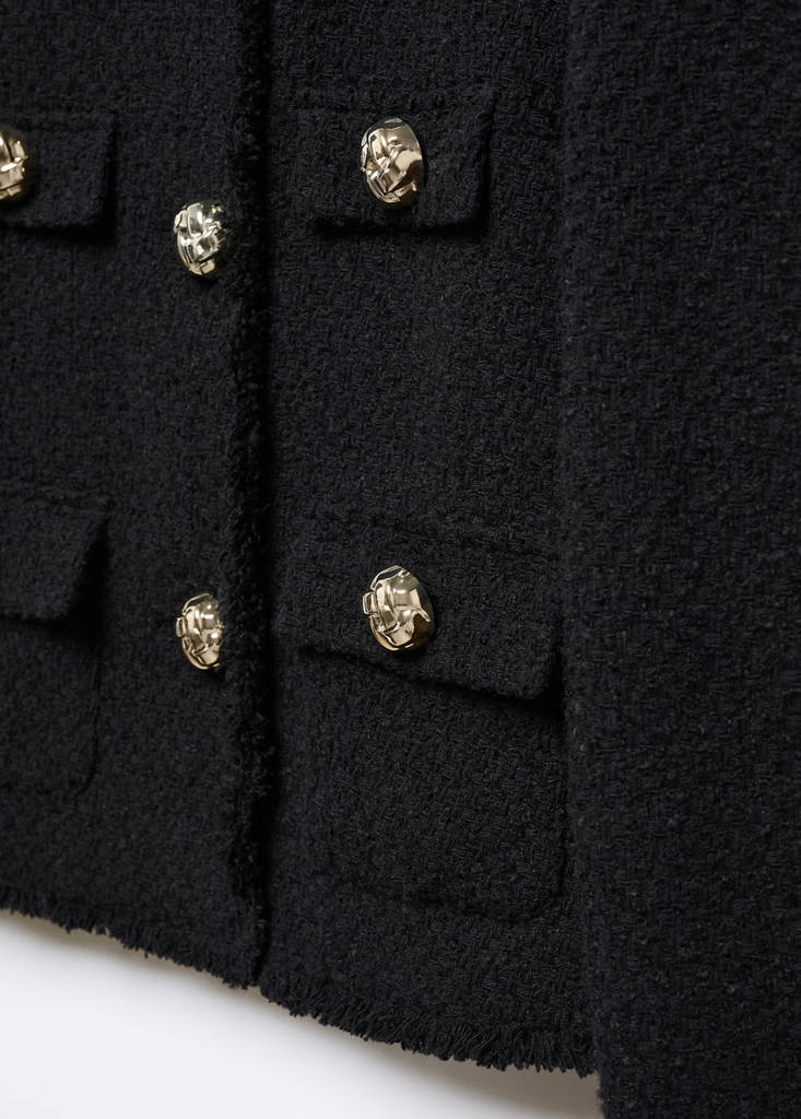 Tweed jacket with pockets — Black