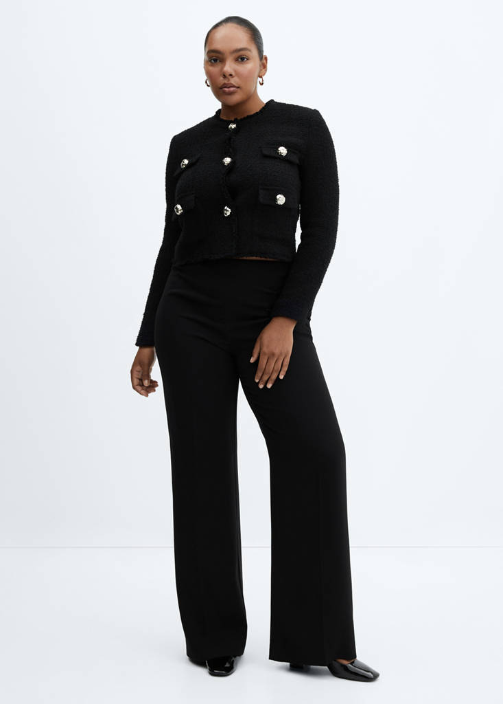 Tweed jacket with pockets — Black