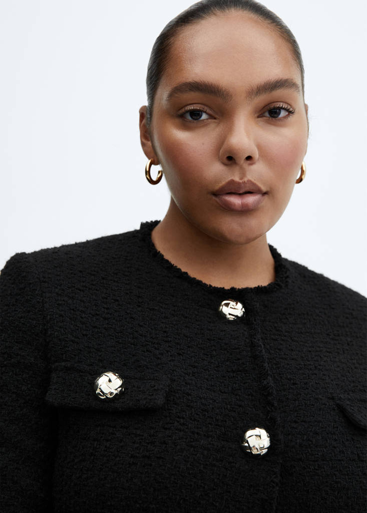 Tweed jacket with pockets — Black