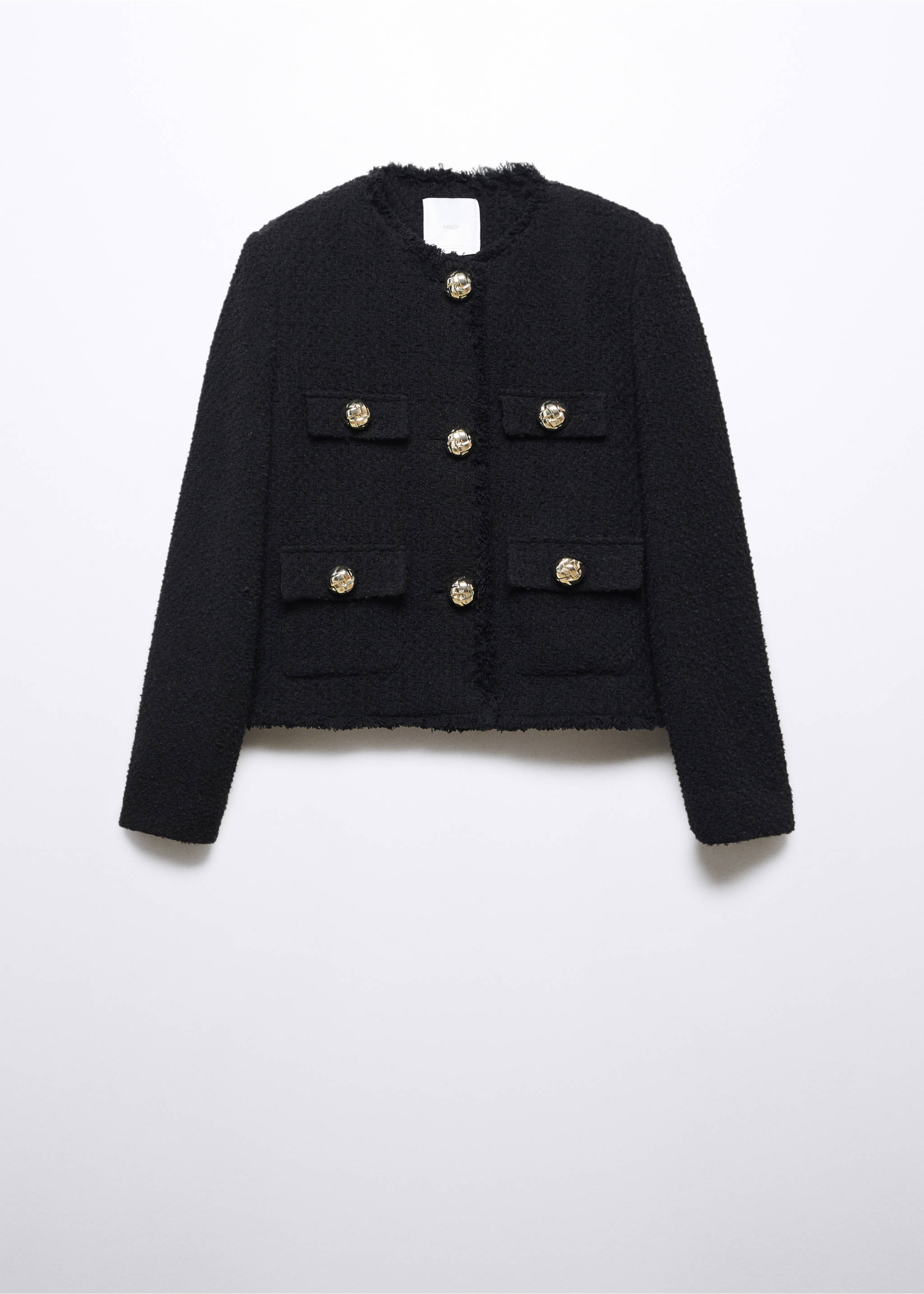 Chaqueta tweed bolsillos - Artículo sin modelo, Negro. Ref: 57083817-00.