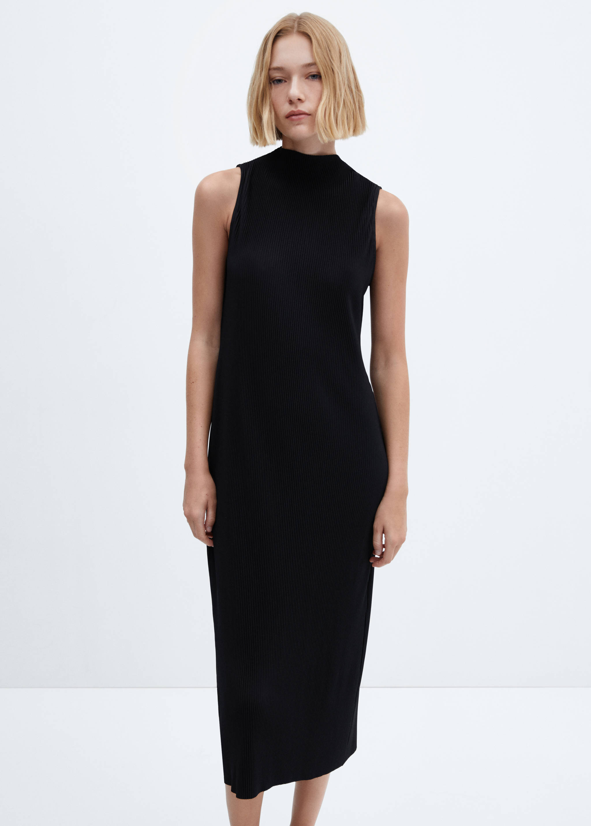 Tailored ribbed dress - Medium plane