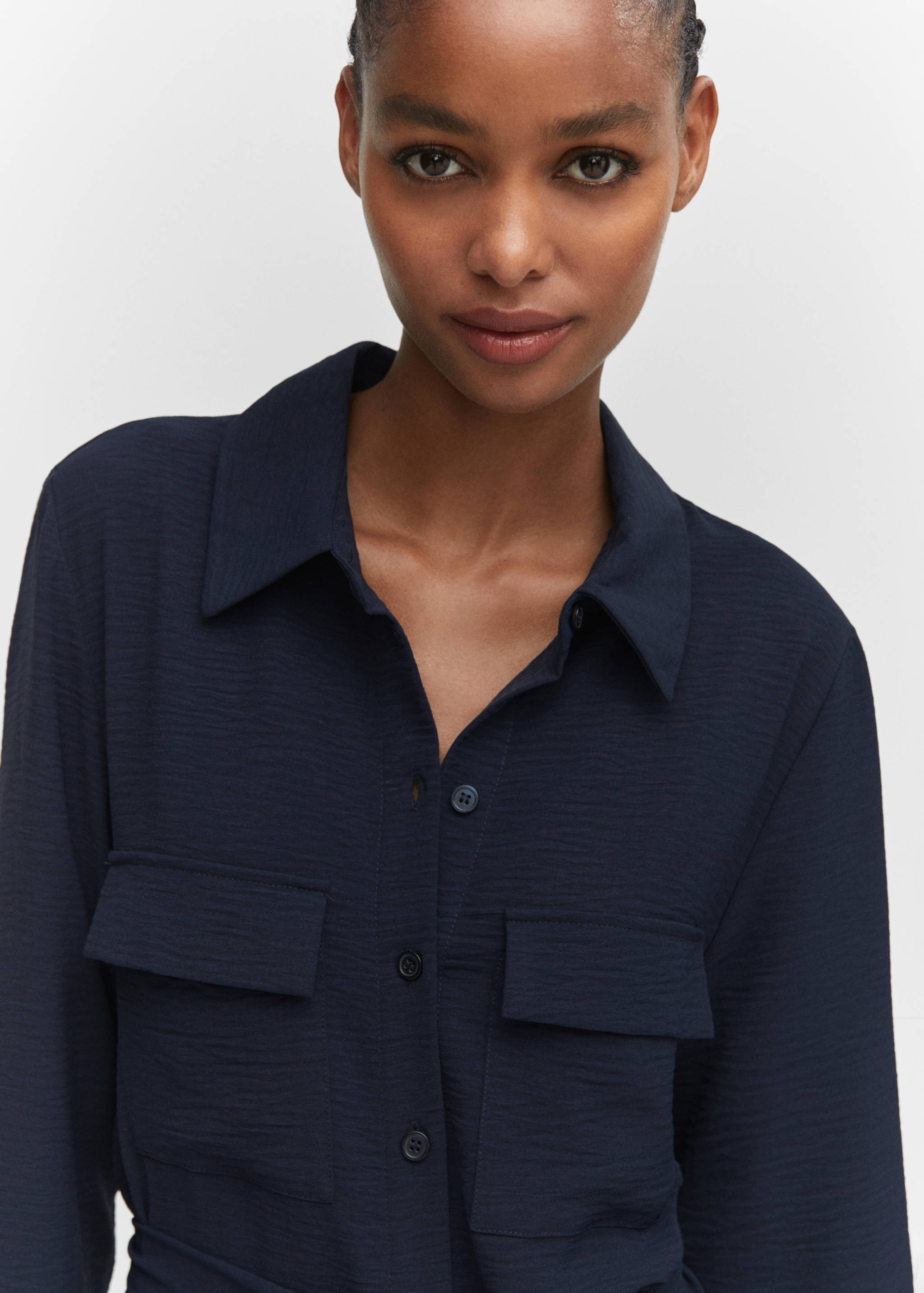 Платье-рубашка с поясом - Деталь изделия 1