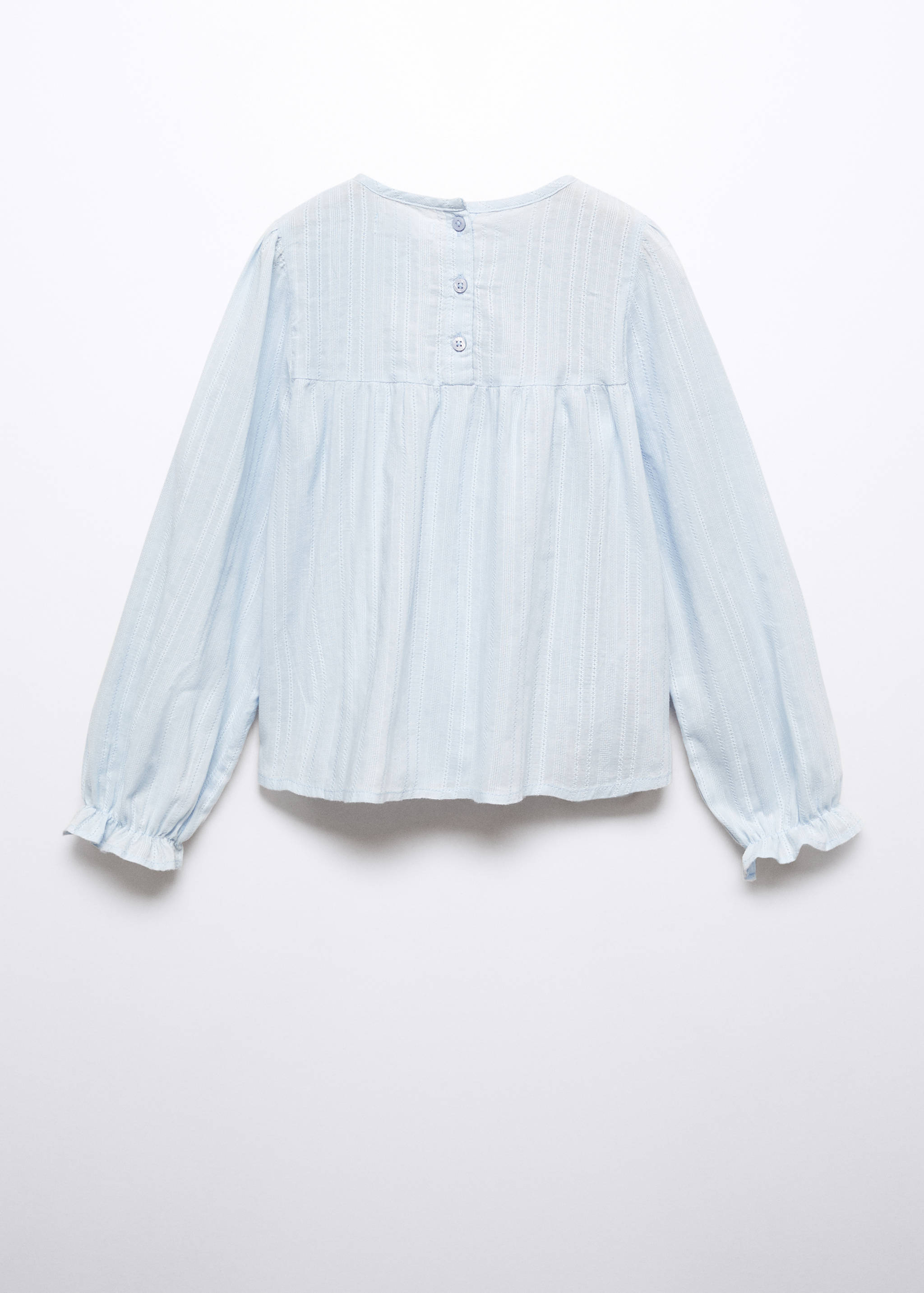 Blusa enrugada com folhos - Verso do artigo
