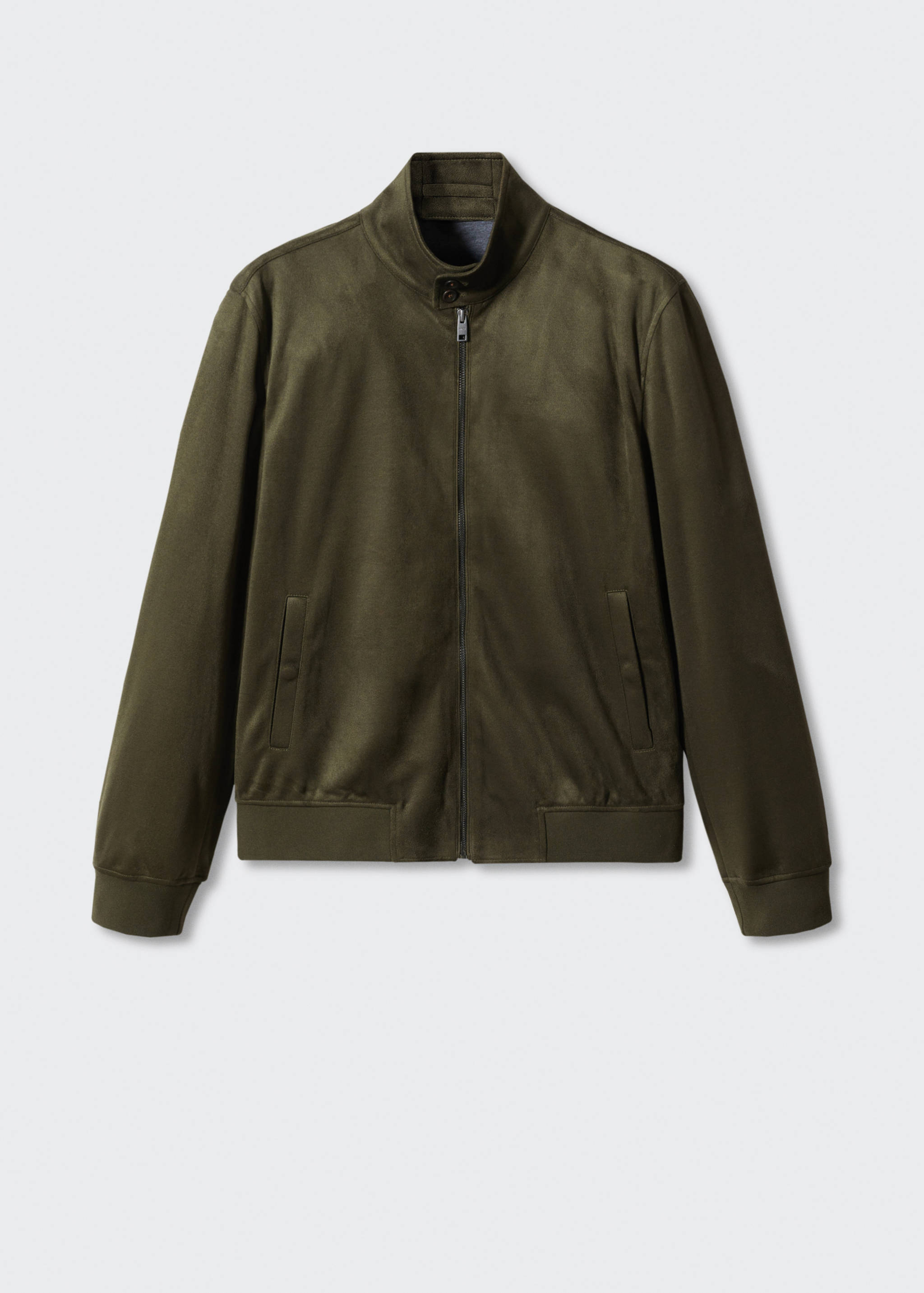 Suede-effect bomber jacket - Article without model
