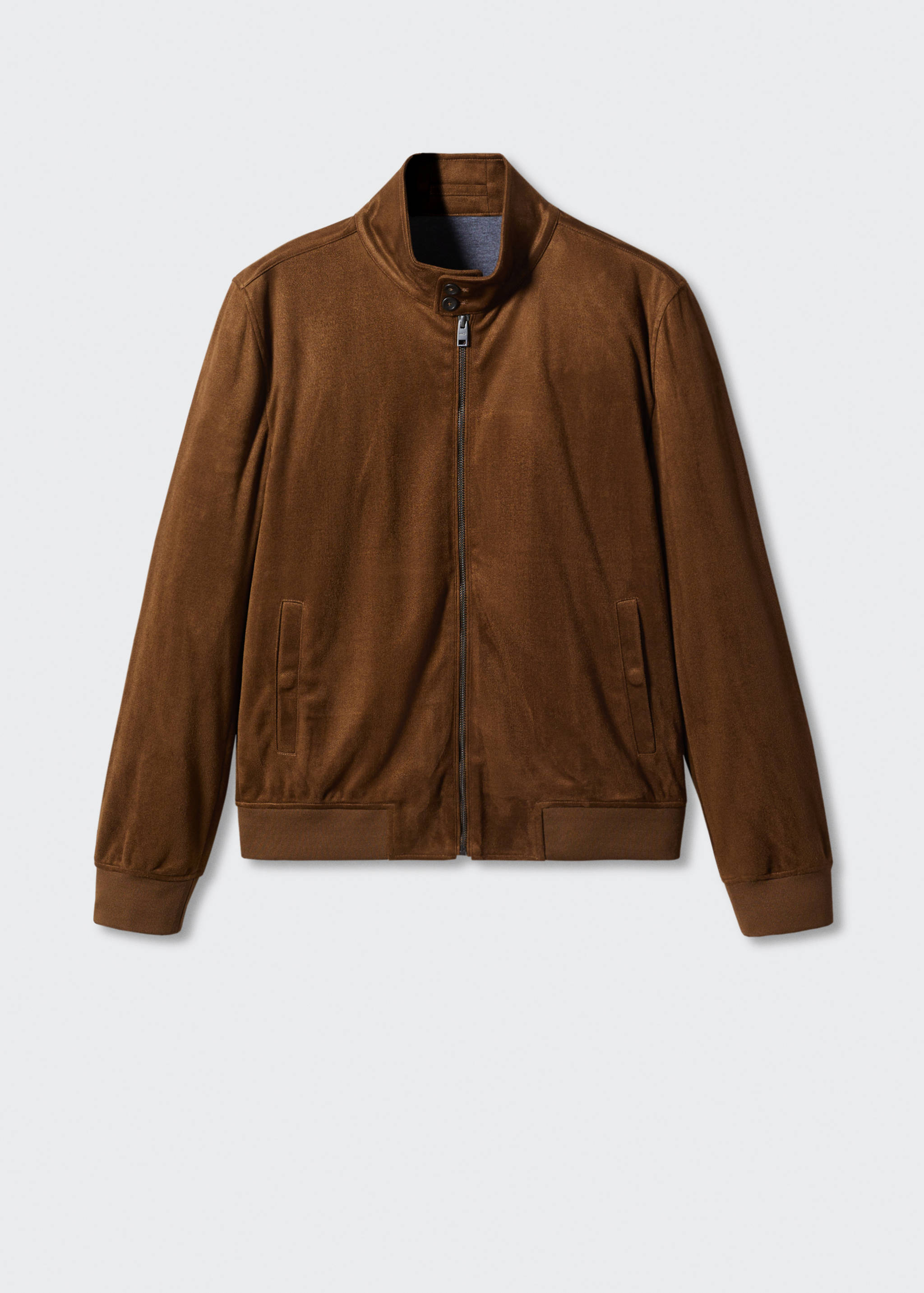 Suede-effect bomber jacket - Article without model