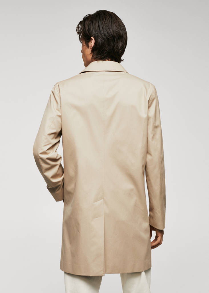 Water-repellent cotton trench coat — Light/Pastel Grey