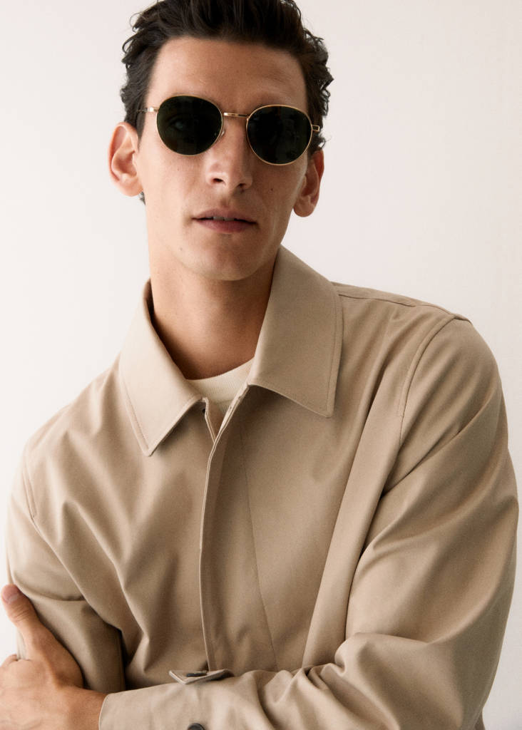 Water-repellent cotton trench coat — Light/Pastel Grey