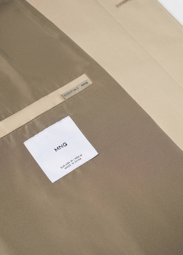 Water-repellent cotton trench coat — Light/Pastel Grey