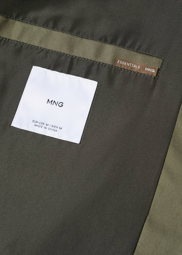 Water-repellent cotton trench coat — Khaki