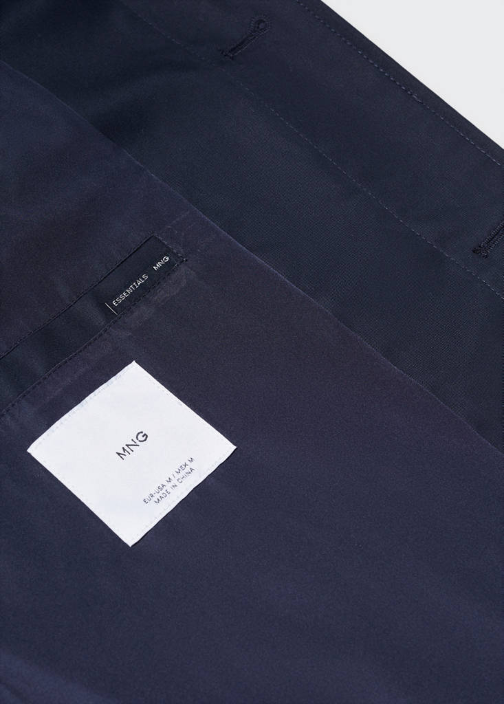 Water-repellent cotton trench coat — Dark Navy
