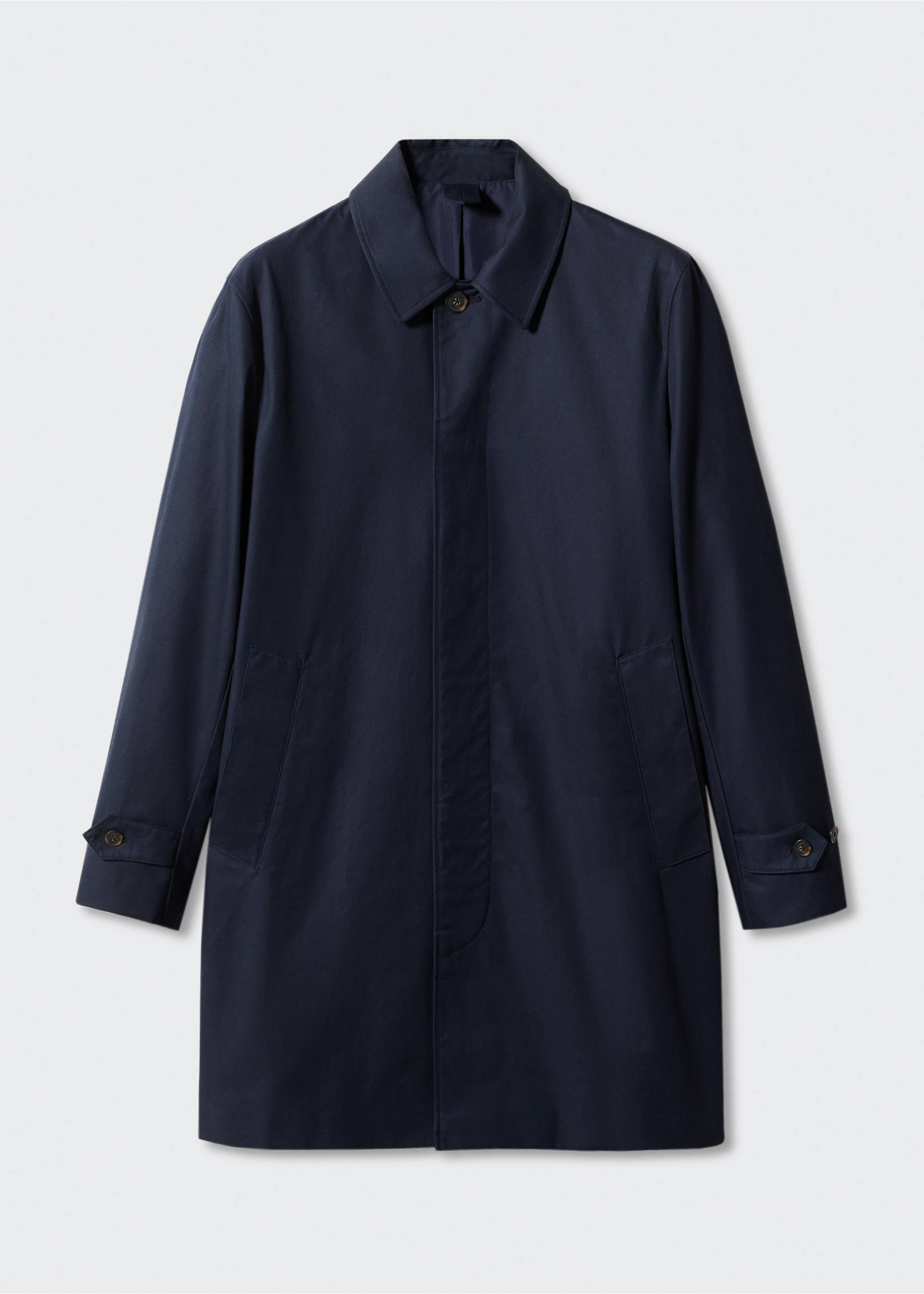 Trench algodón water repellent - Artículo sin modelo, Azul marino oscuro. Ref: 57084385-00.