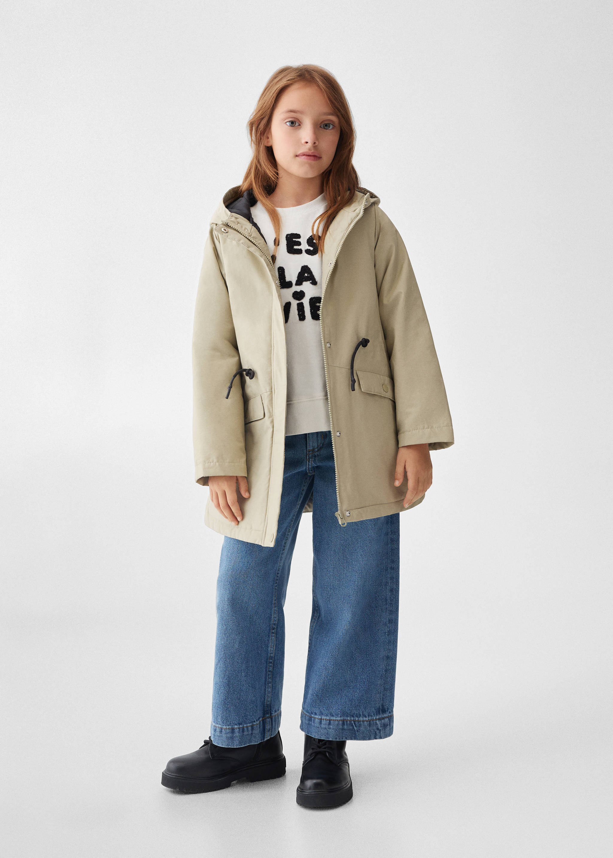 Manteau imperméable à capuche - Plan général