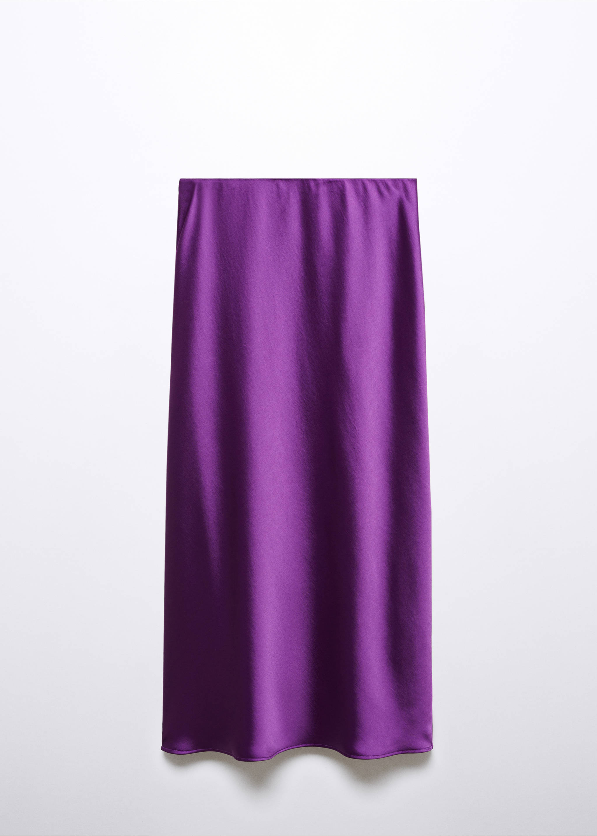 Midi satin skirt - Article without model, Purple. Ref: 57084394-00.
