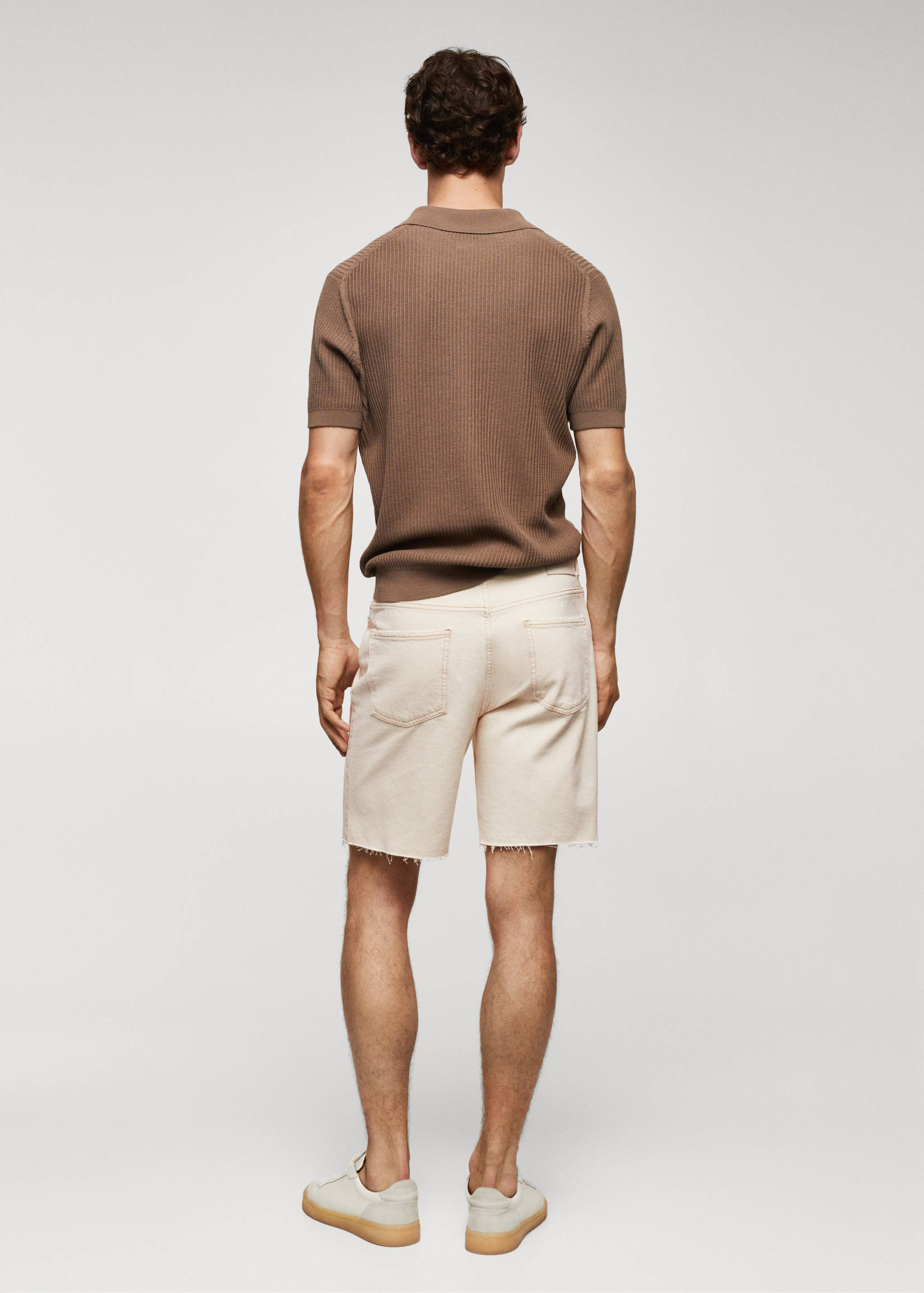 Regular-fit denim shorts - Reverse of the article