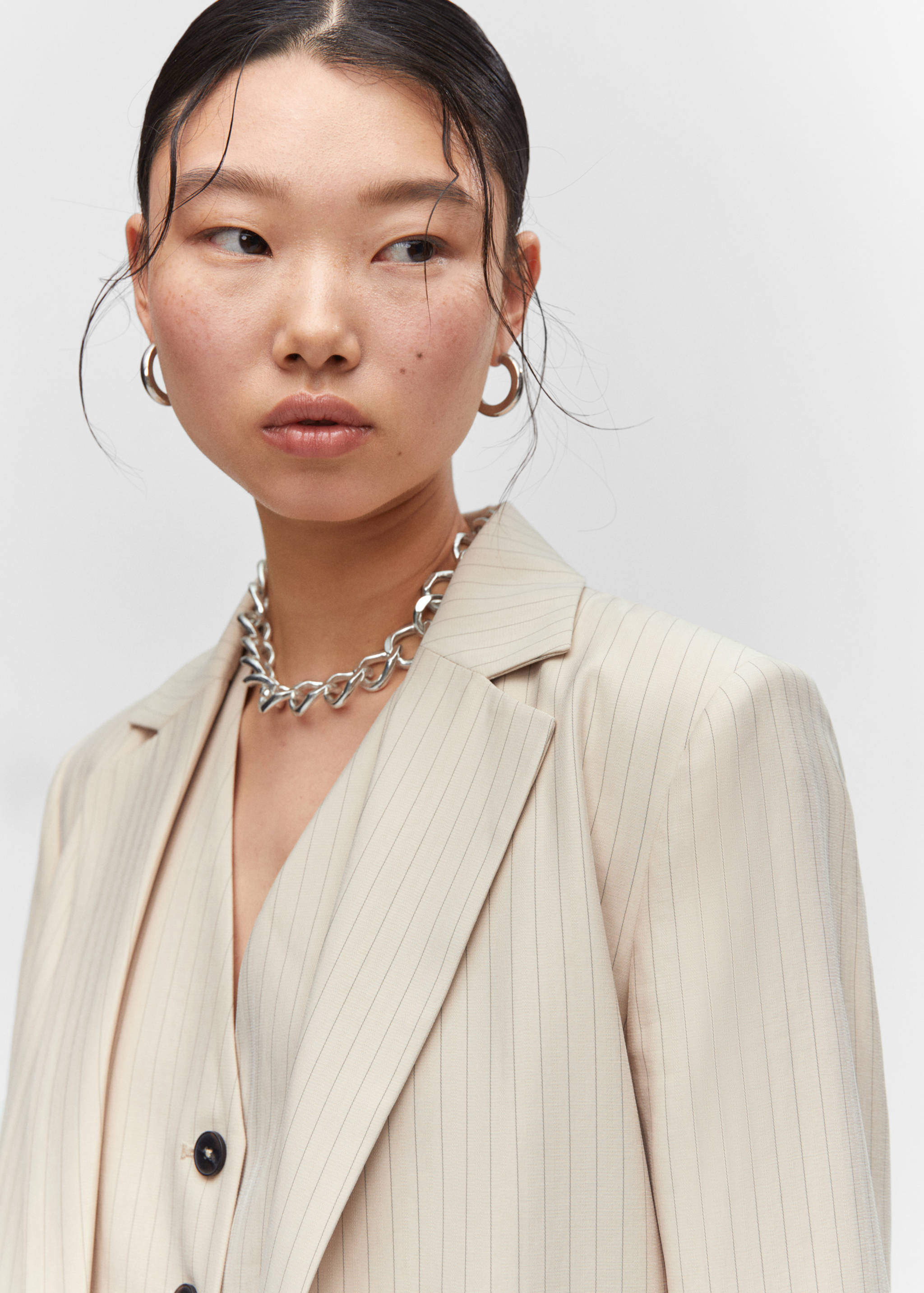 Pinstripe suit blazer - Details of the article 1