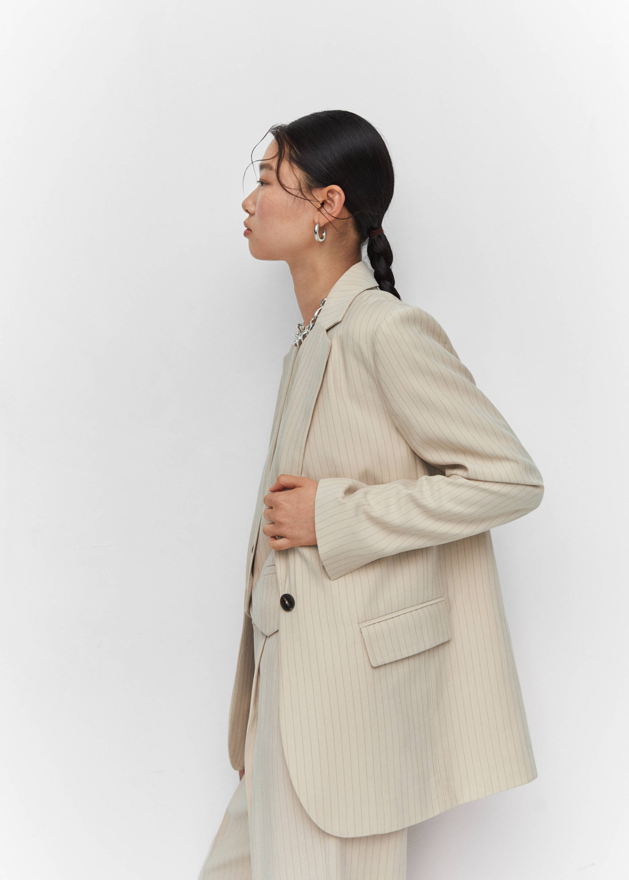 Pinstripe suit blazer - Details of the article 2