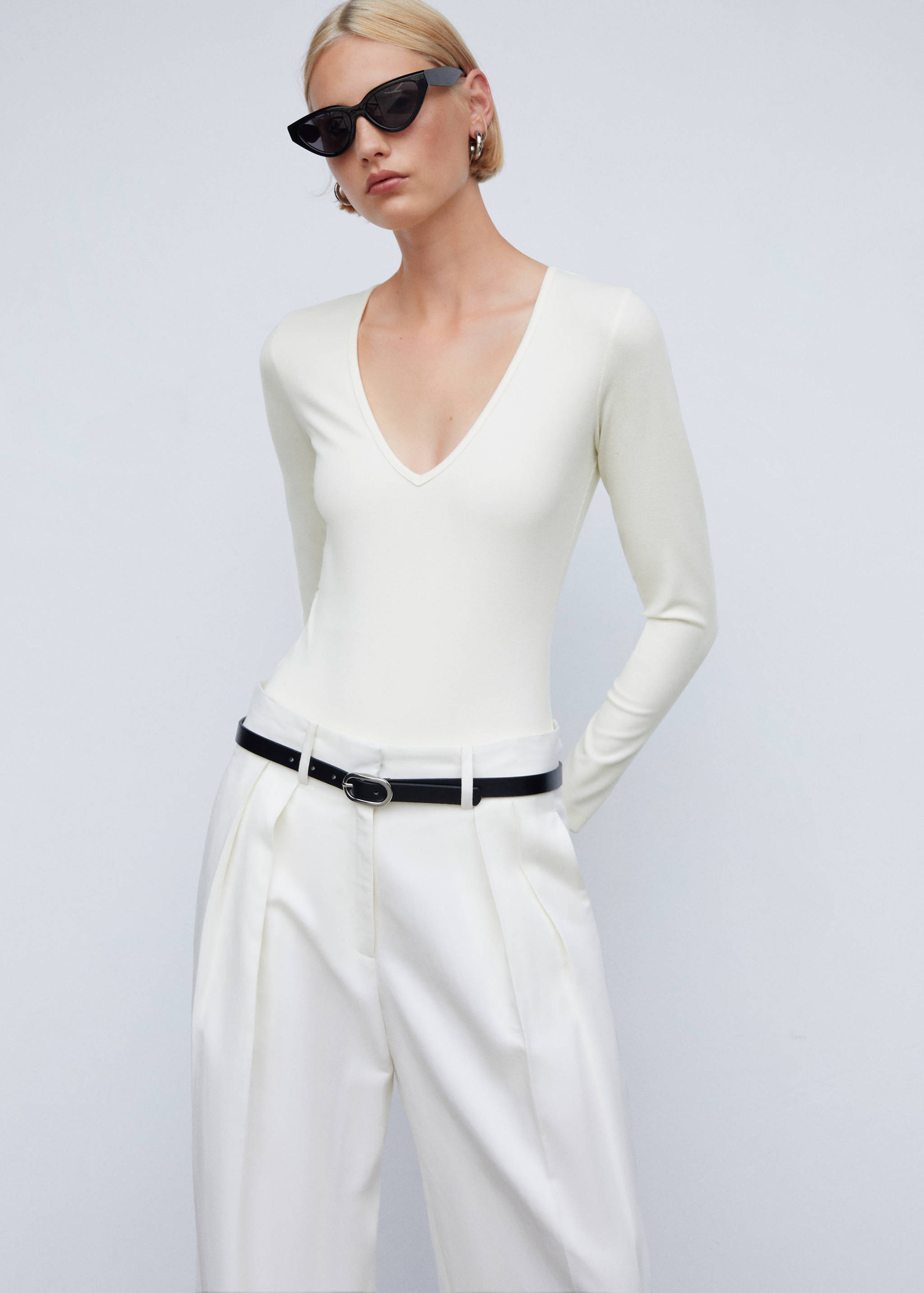 V-neck bodysuit - Medium plane