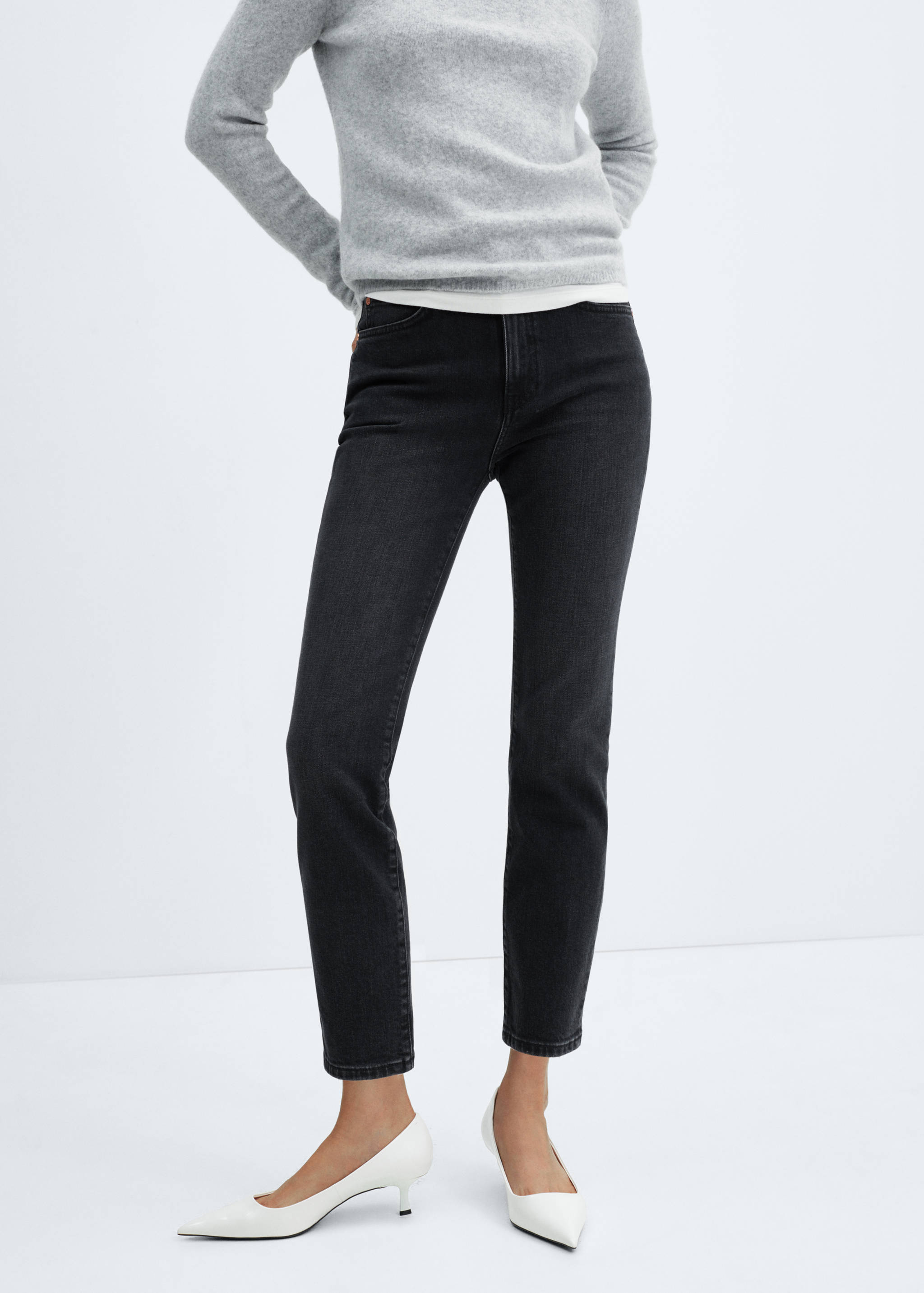 Jeans Claudia slim crop - Plano medio