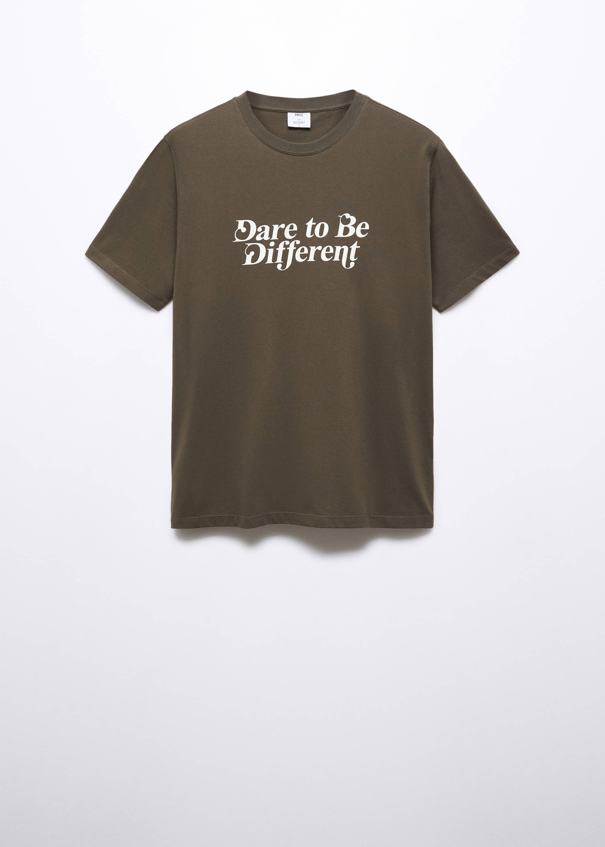 T-shirt de 100% algodão com estampado no peito - Artigo sem modelo