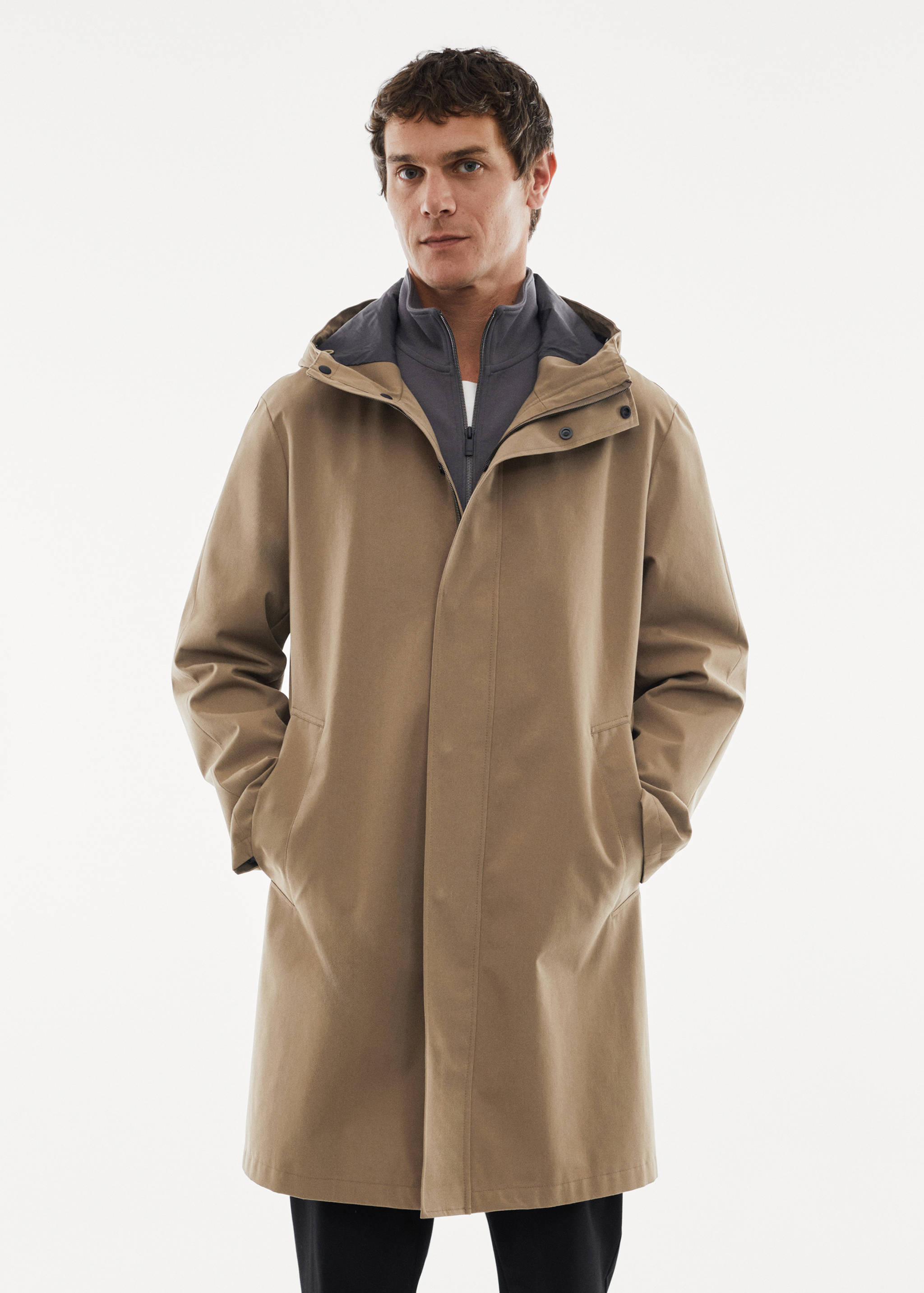 Parka capucha water proof - Plano medio