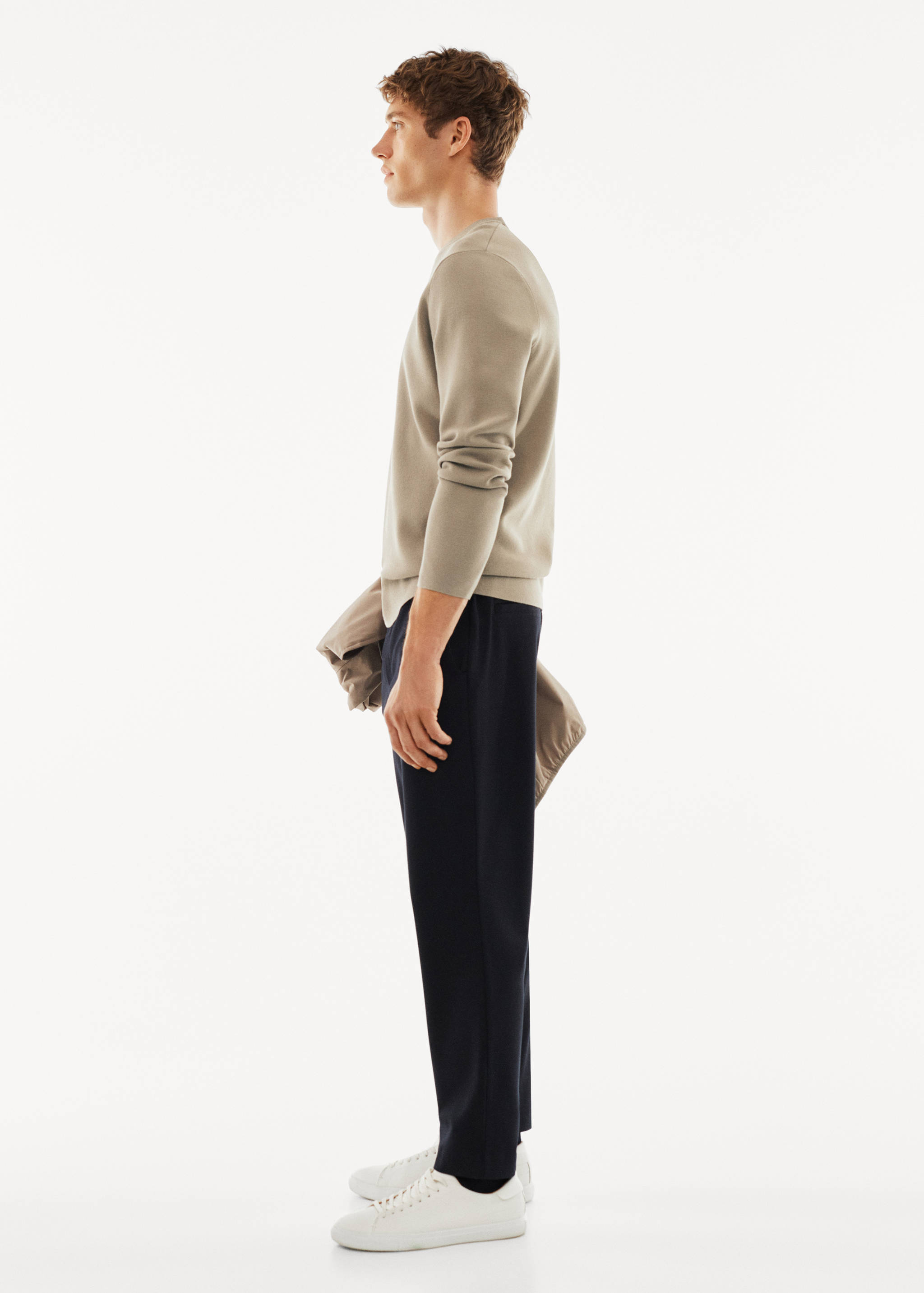 温度调节细线针织毛衣 - null