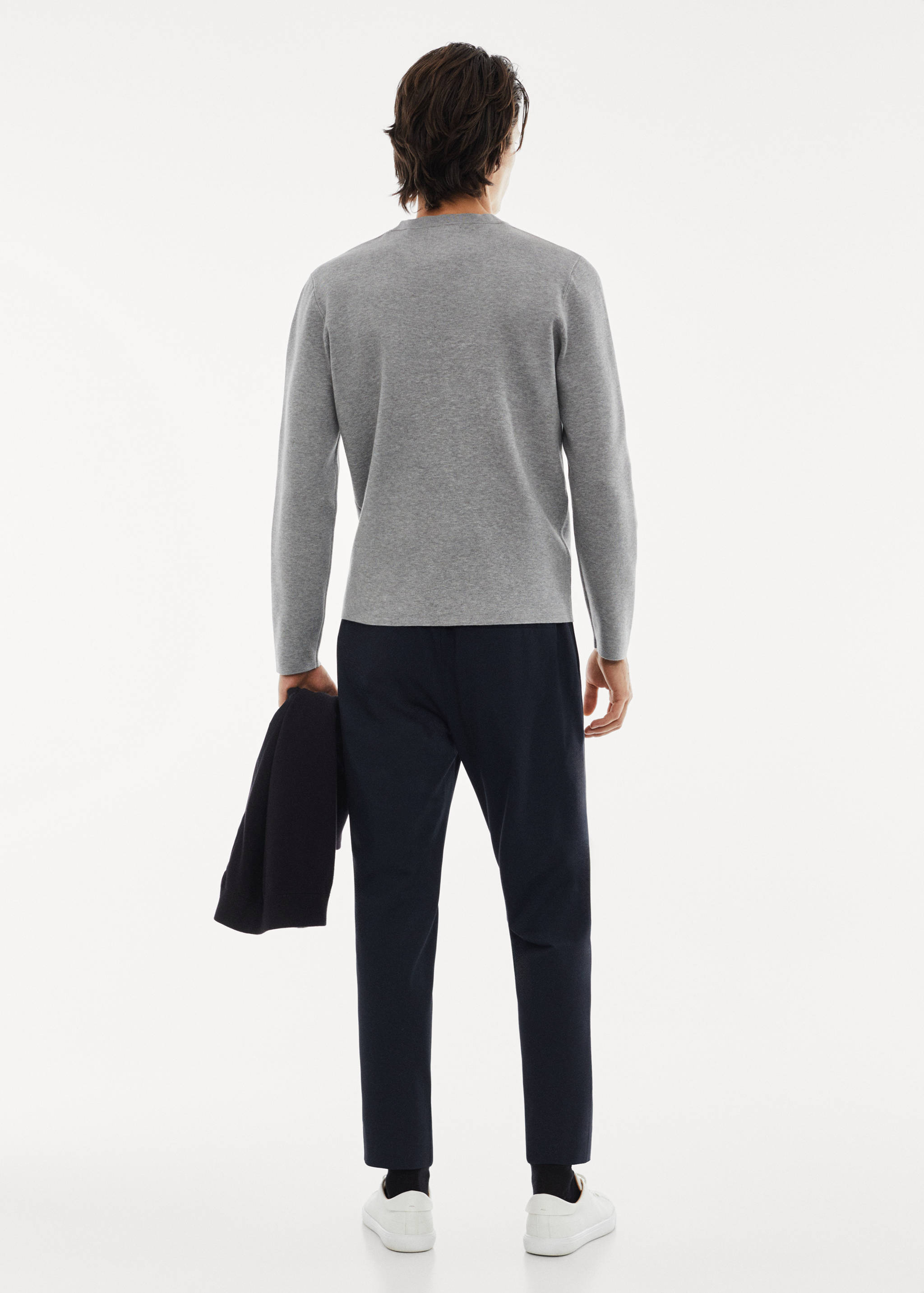 温度调节细线针织毛衣 - null