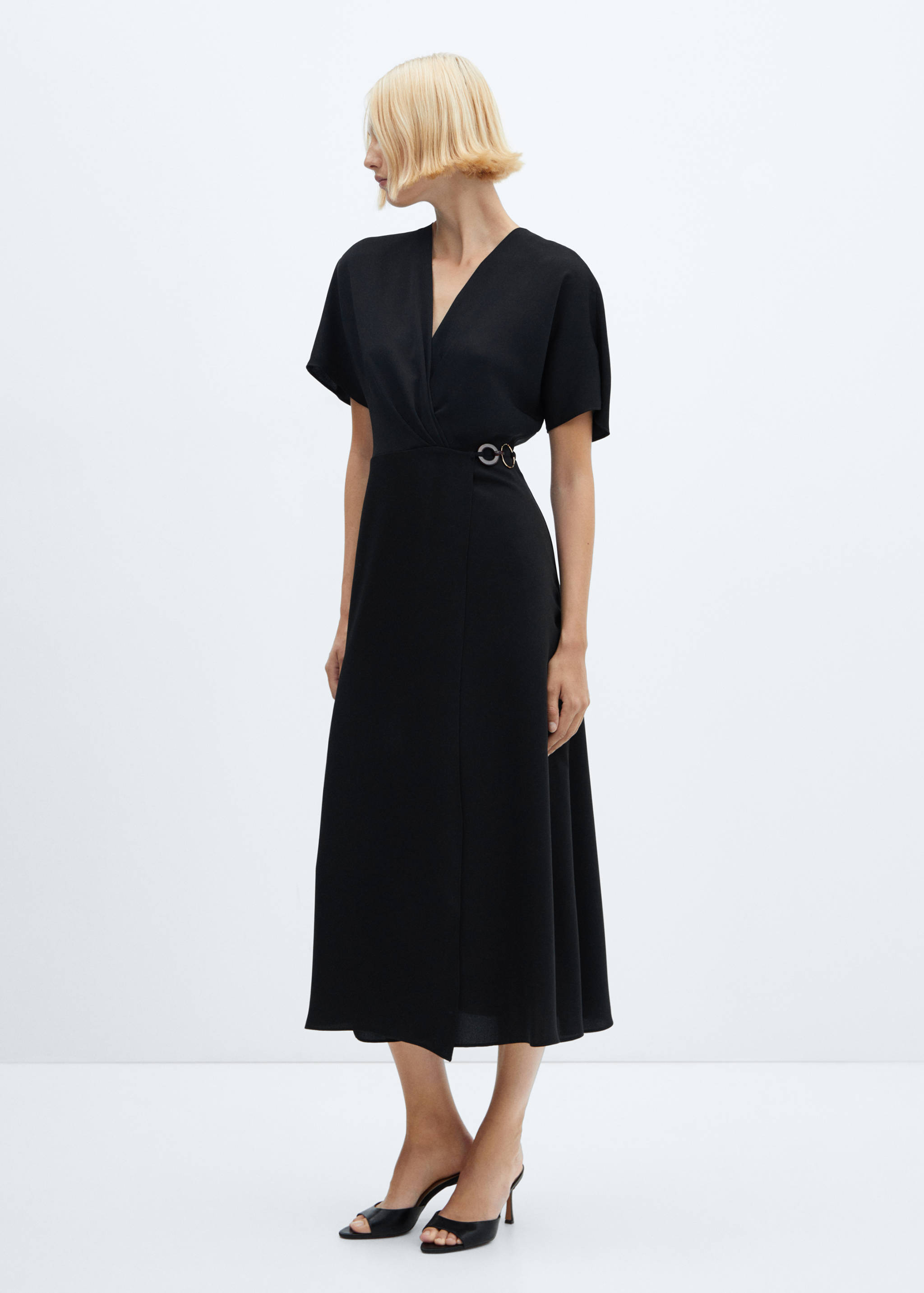 Wrap dress with hoop detail - General plane