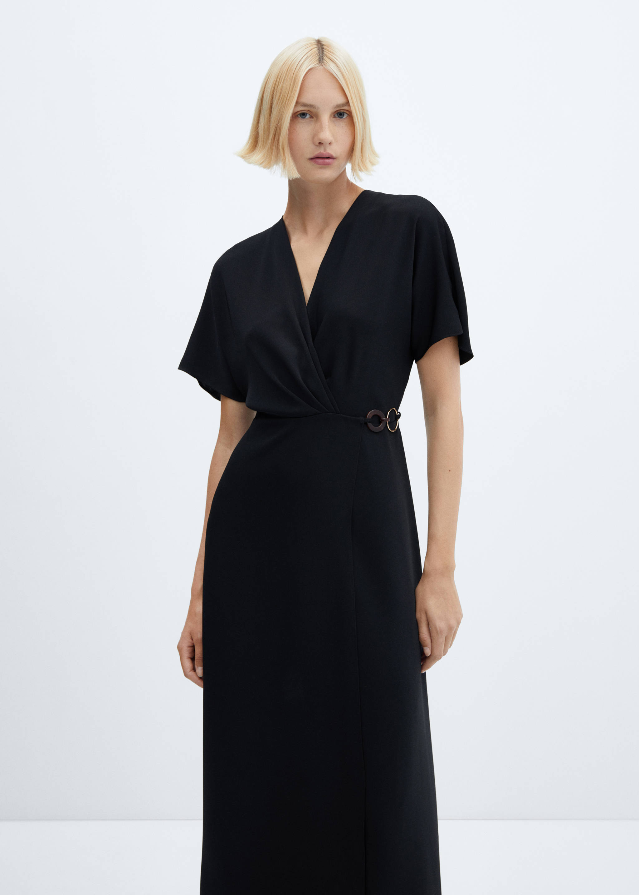 Wrap dress with hoop detail - Medium plane