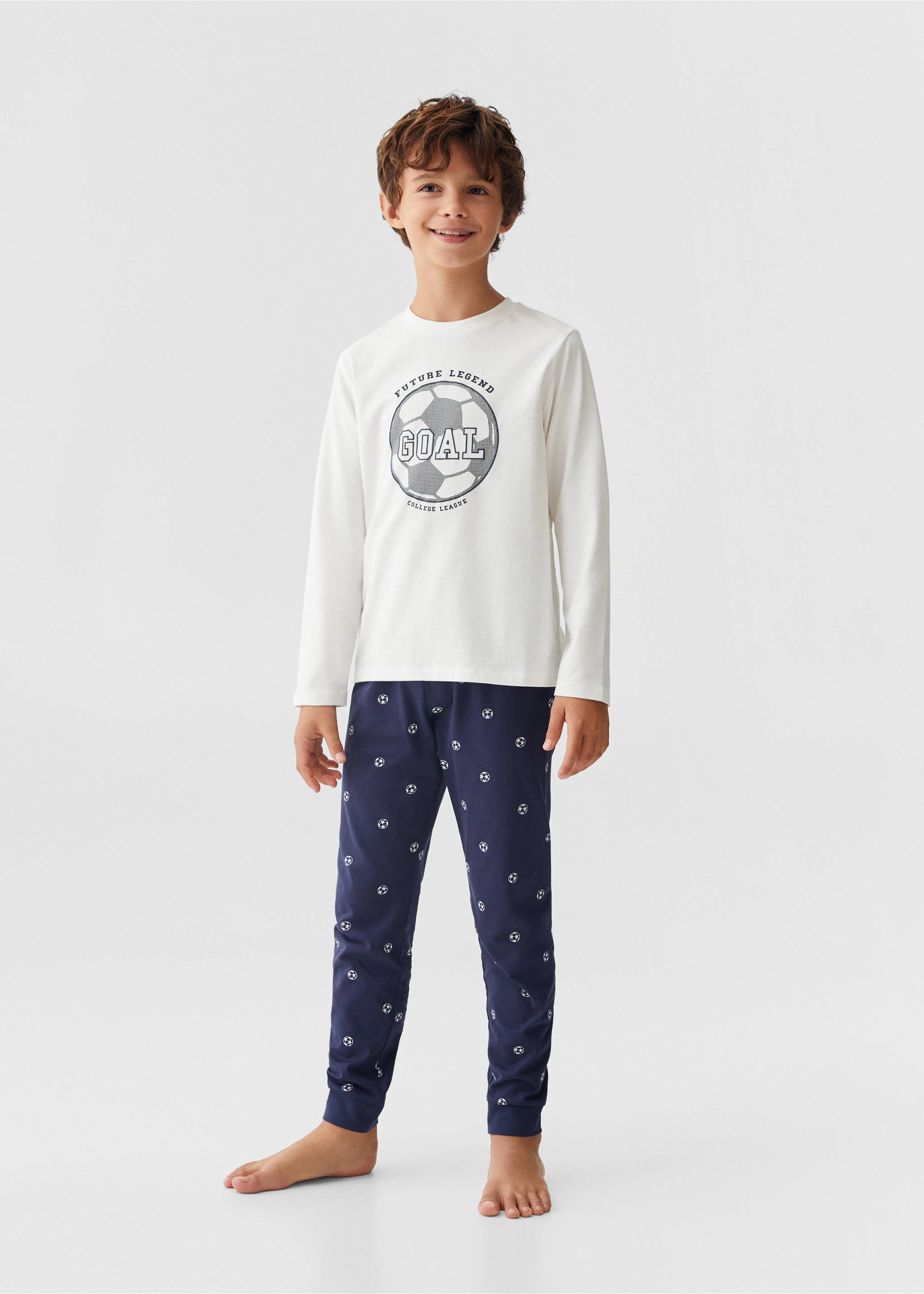 Printed long pyjamas - General plane, Dark Navy. Ref: 57085143-00.