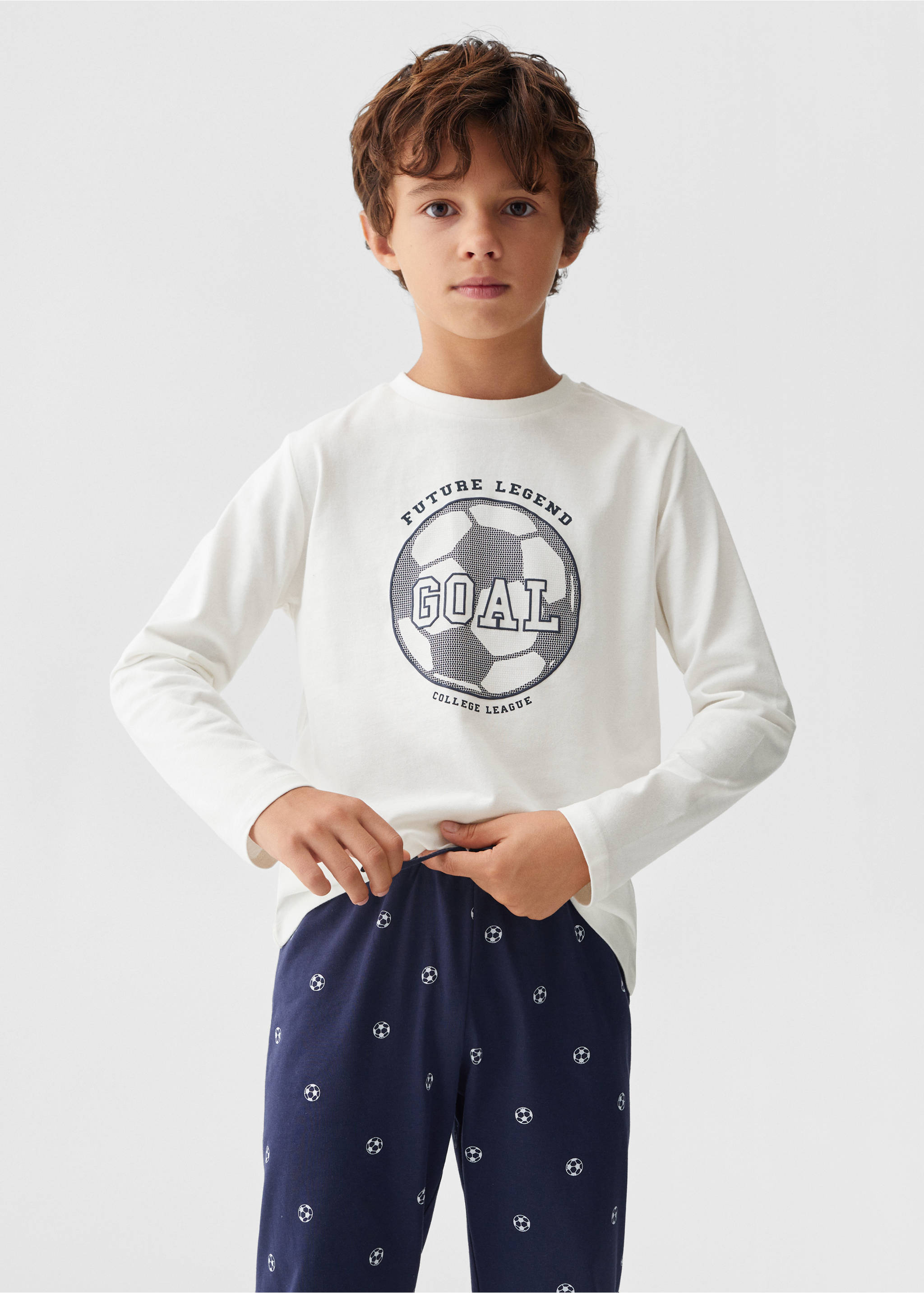 Printed long pyjamas - Medium plane, Dark Navy. Ref: 57085143-00.