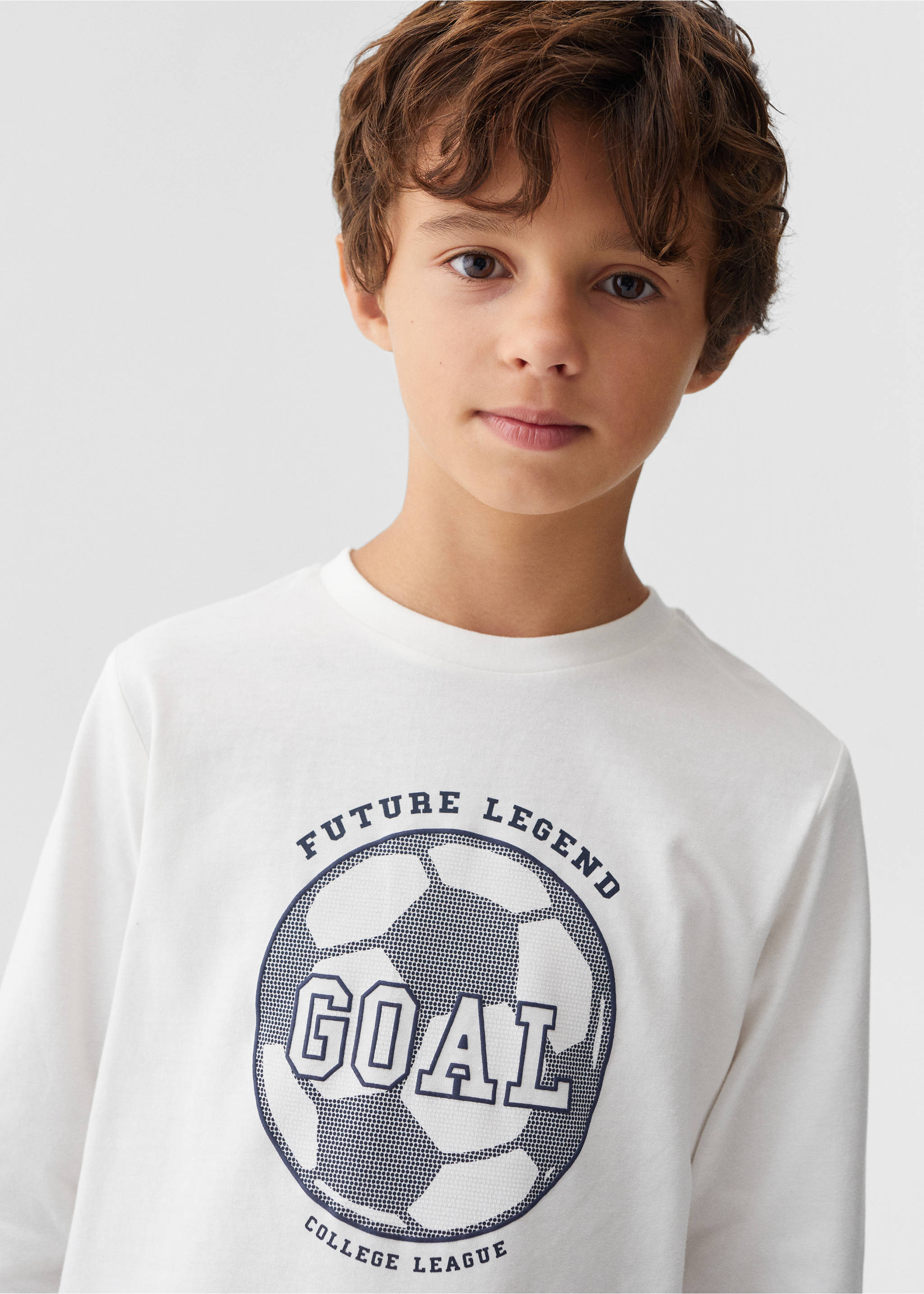 Printed long pyjamas - Details of the article 1, Dark Navy. Ref: 57085143-00.