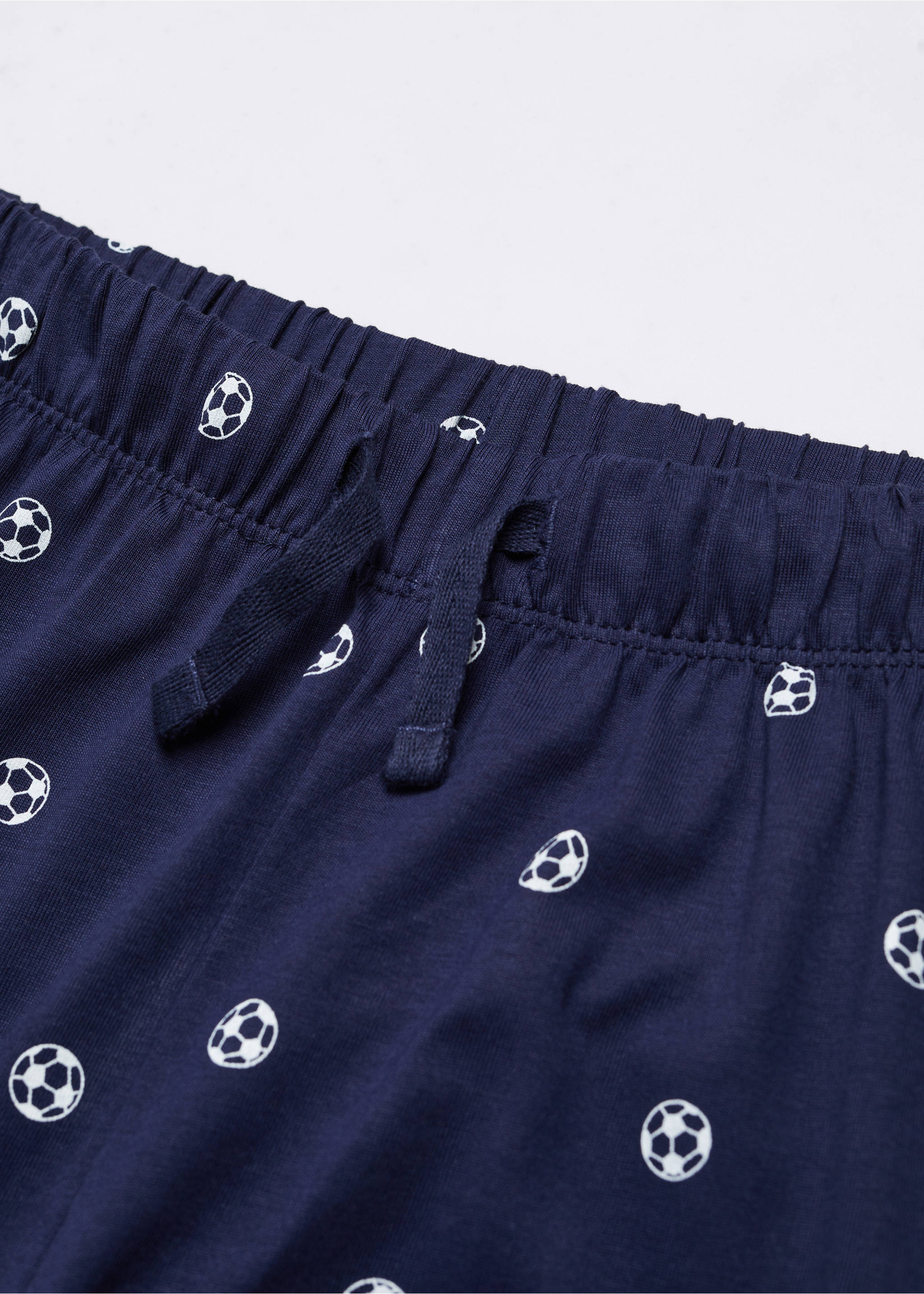Printed long pyjamas - Details of the article 8, Dark Navy. Ref: 57085143-00.