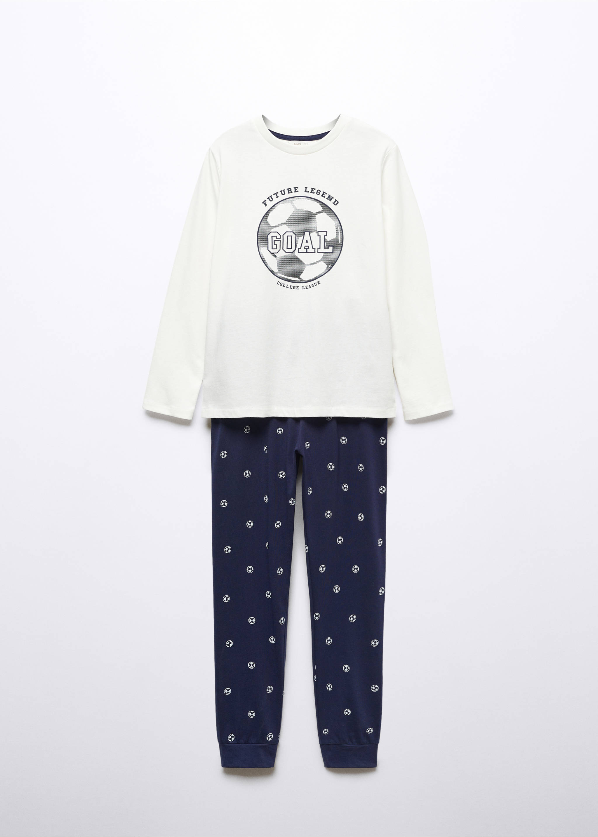 Printed long pyjamas - Article without model, Dark Navy. Ref: 57085143-00.