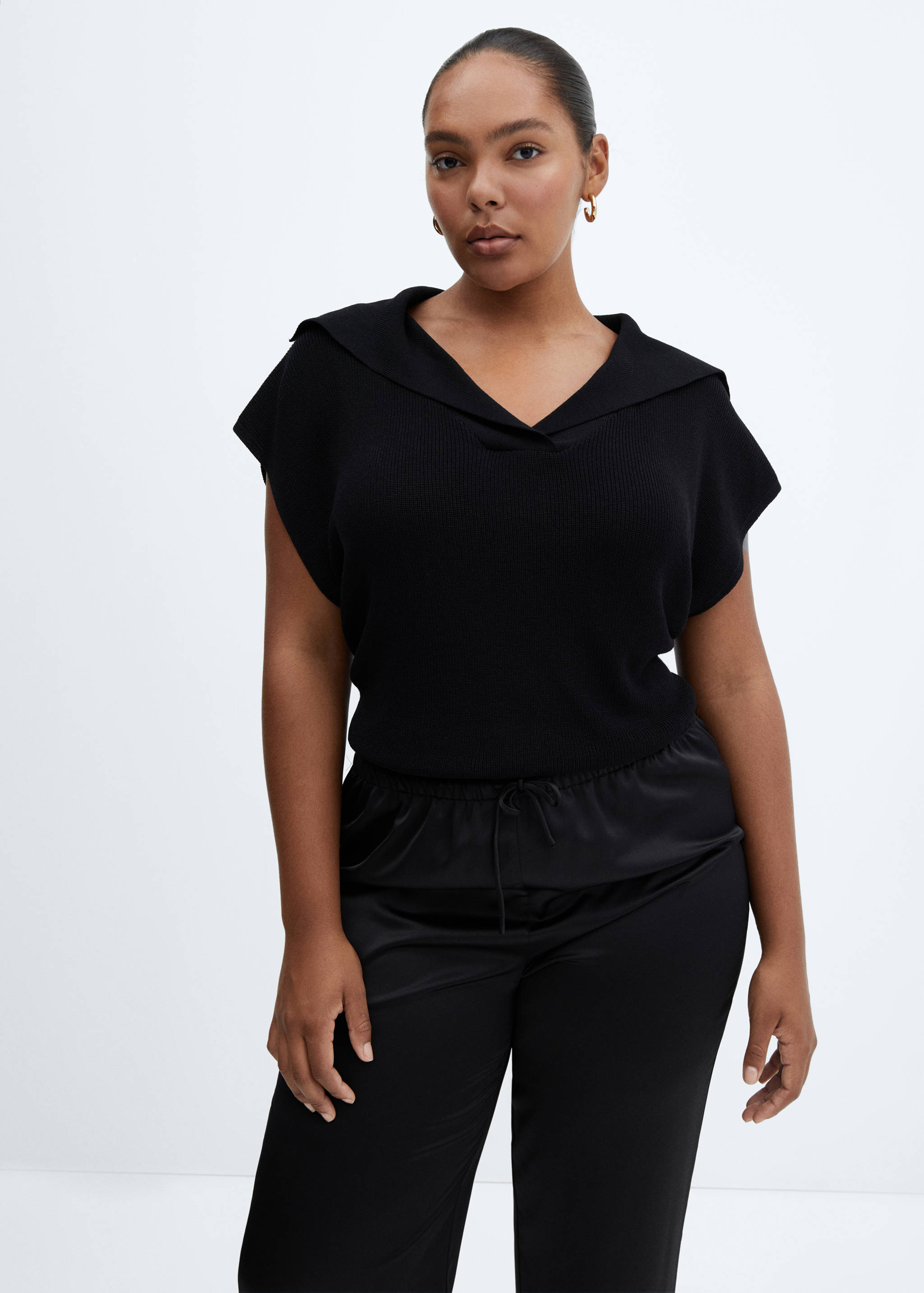 缎面松紧裤 - null