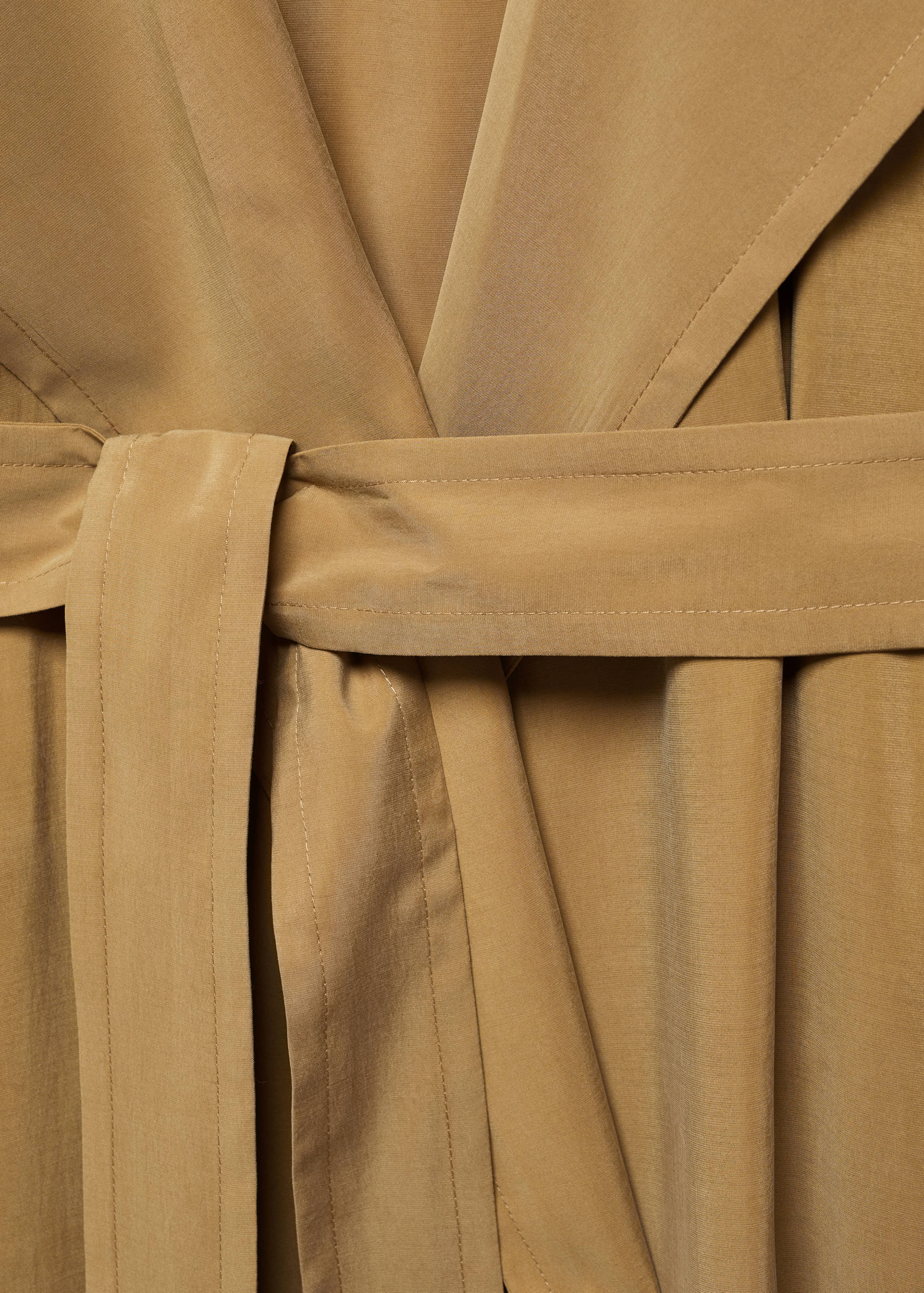 Modal trench coat with tie - Details of the article 8