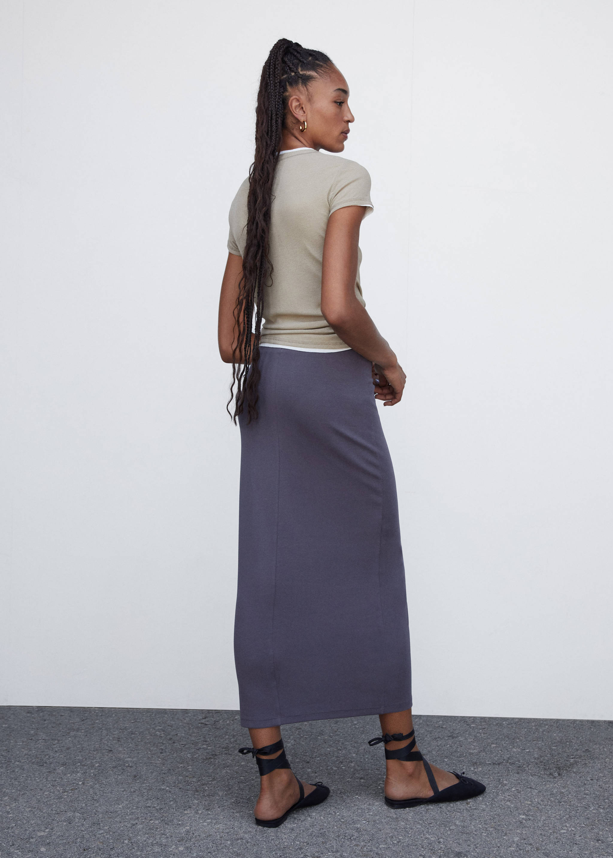 Jupe maille coton - Verso de l’article