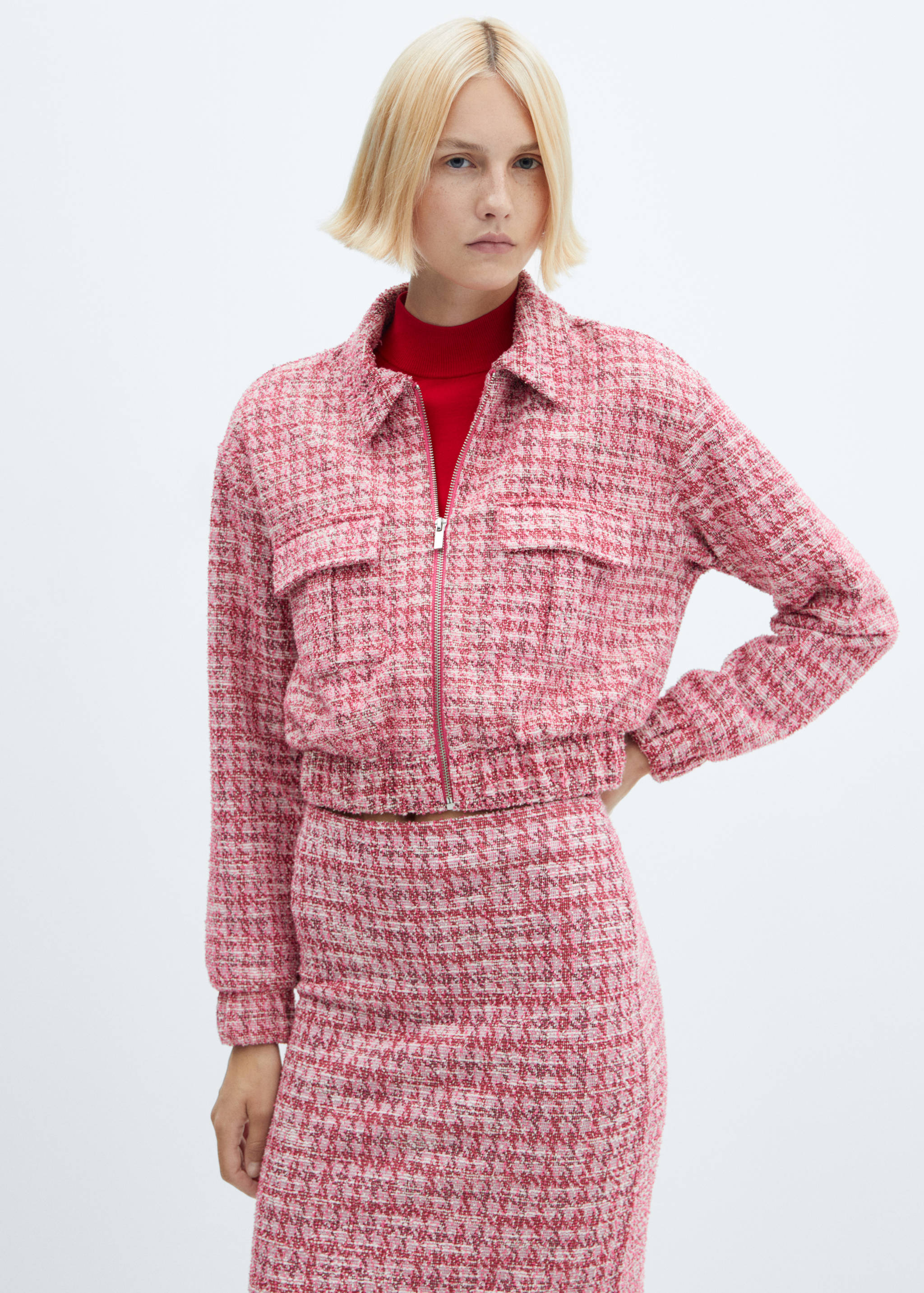 Houndstooth tweed jacket - Medium plane