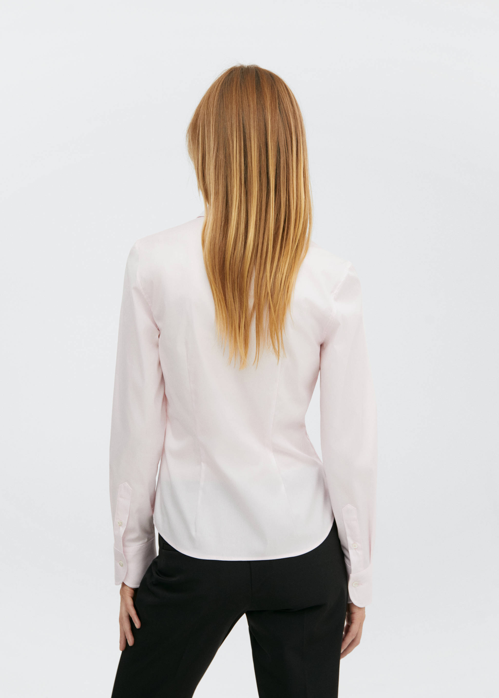 Fitted cotton shirt - Reverse of the article