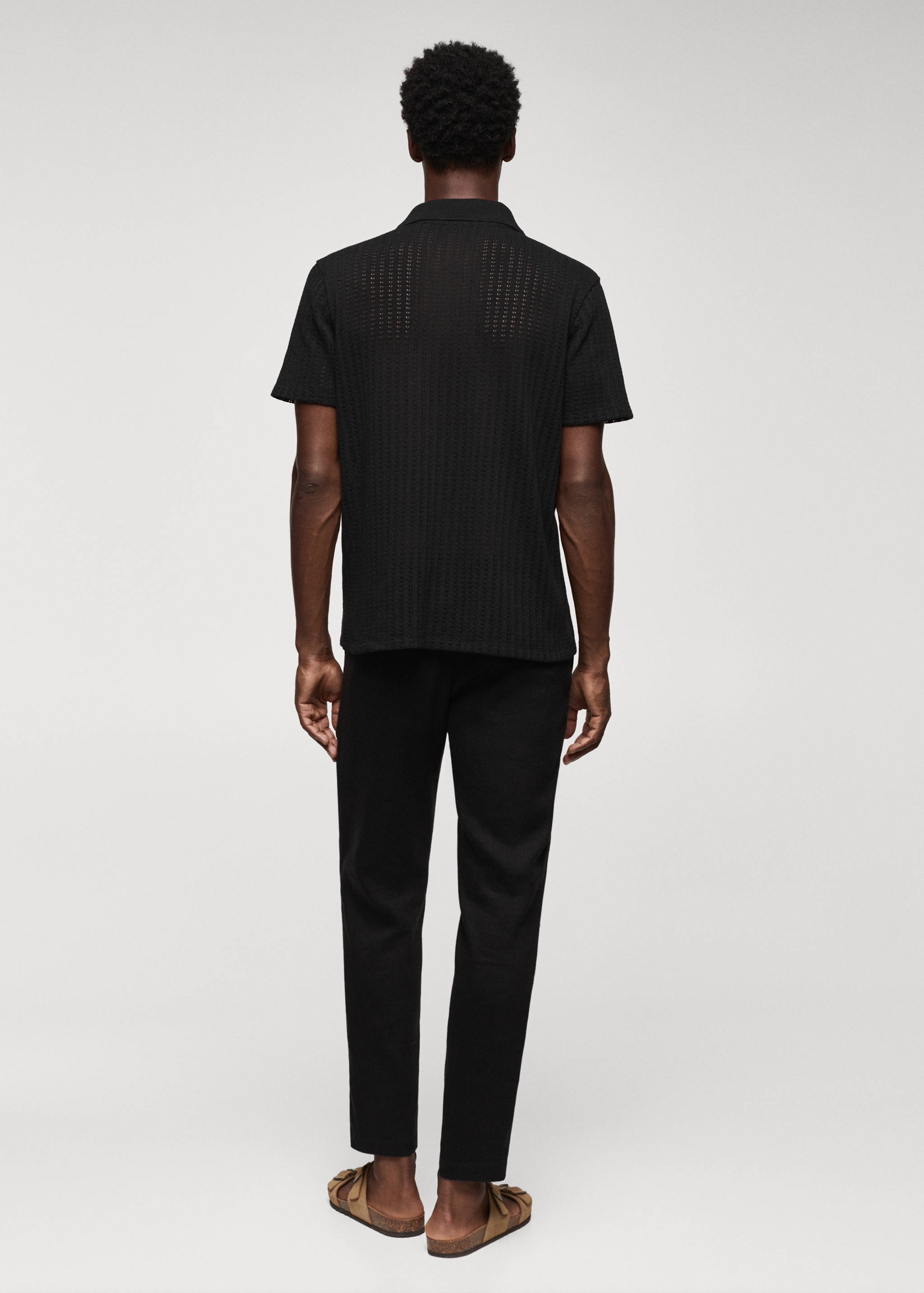 Polo boutons coton crochet - Verso de l’article